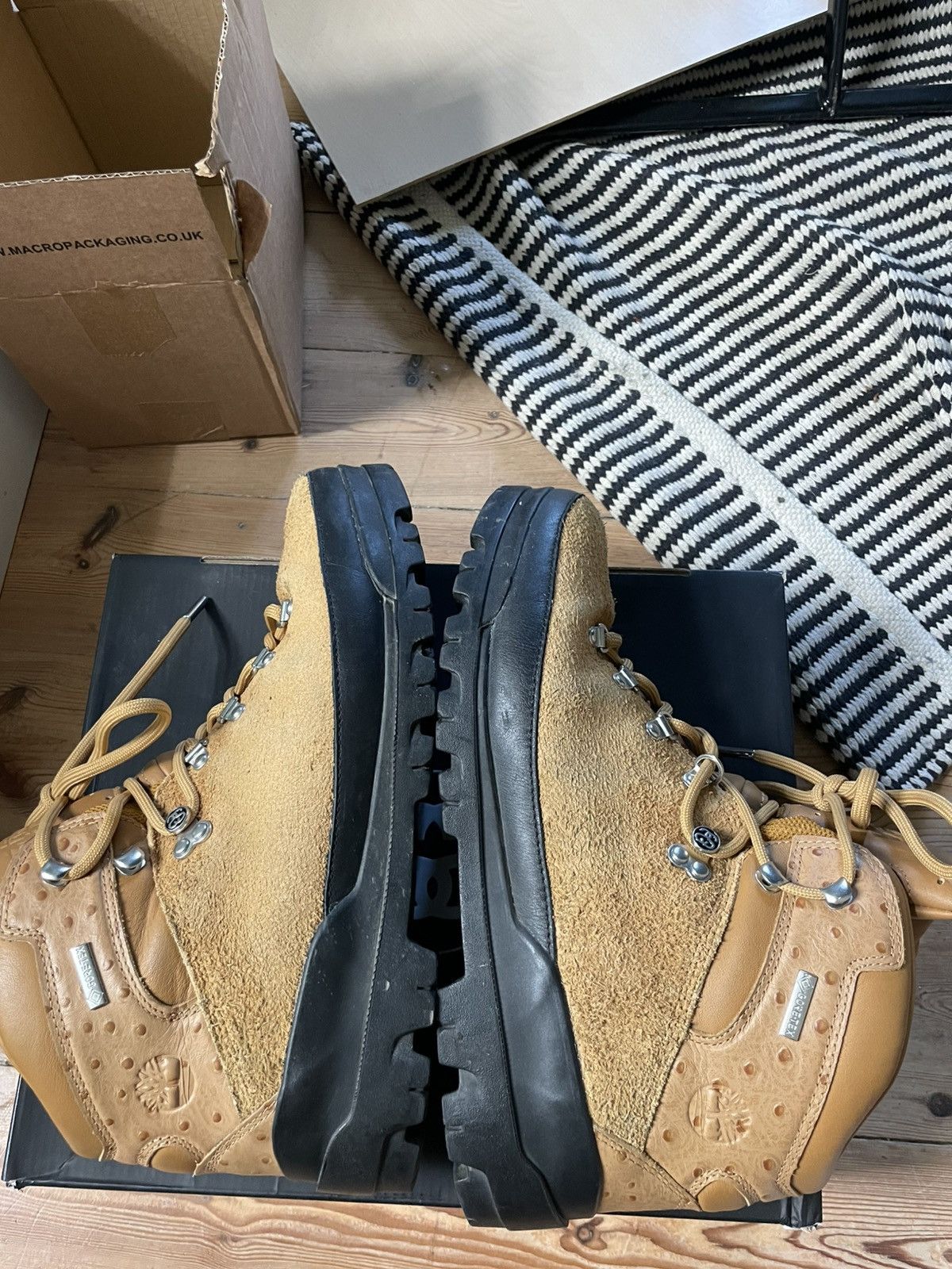 Stussy × Timberland Stussy world hiker boots Size US 11.5 / EU 44-45 - 3 Thumbnail