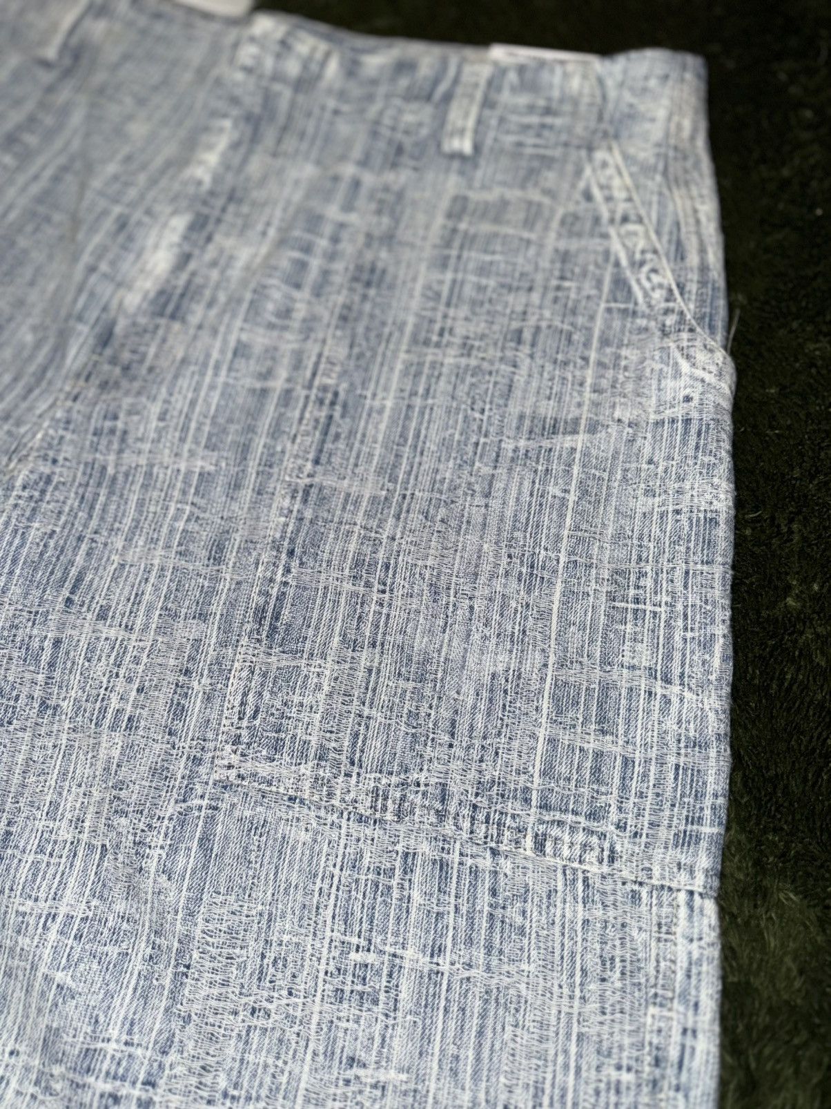 Zara [36] ZARA Relaxed Jacquard Bermuda Denim Pants Light Indigo Size US 36 / EU 52 - 3 Thumbnail