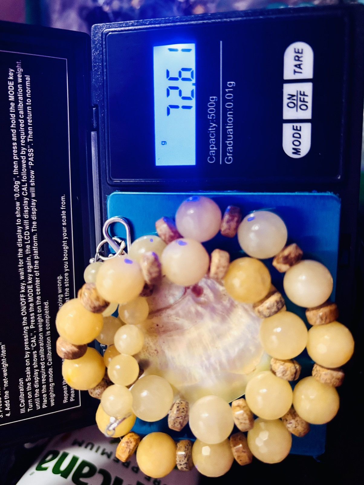 Other VTG 925 Real Honey Jade, Carved MOP Necklace 72.61 grams Size ONE SIZE - 6 Thumbnail