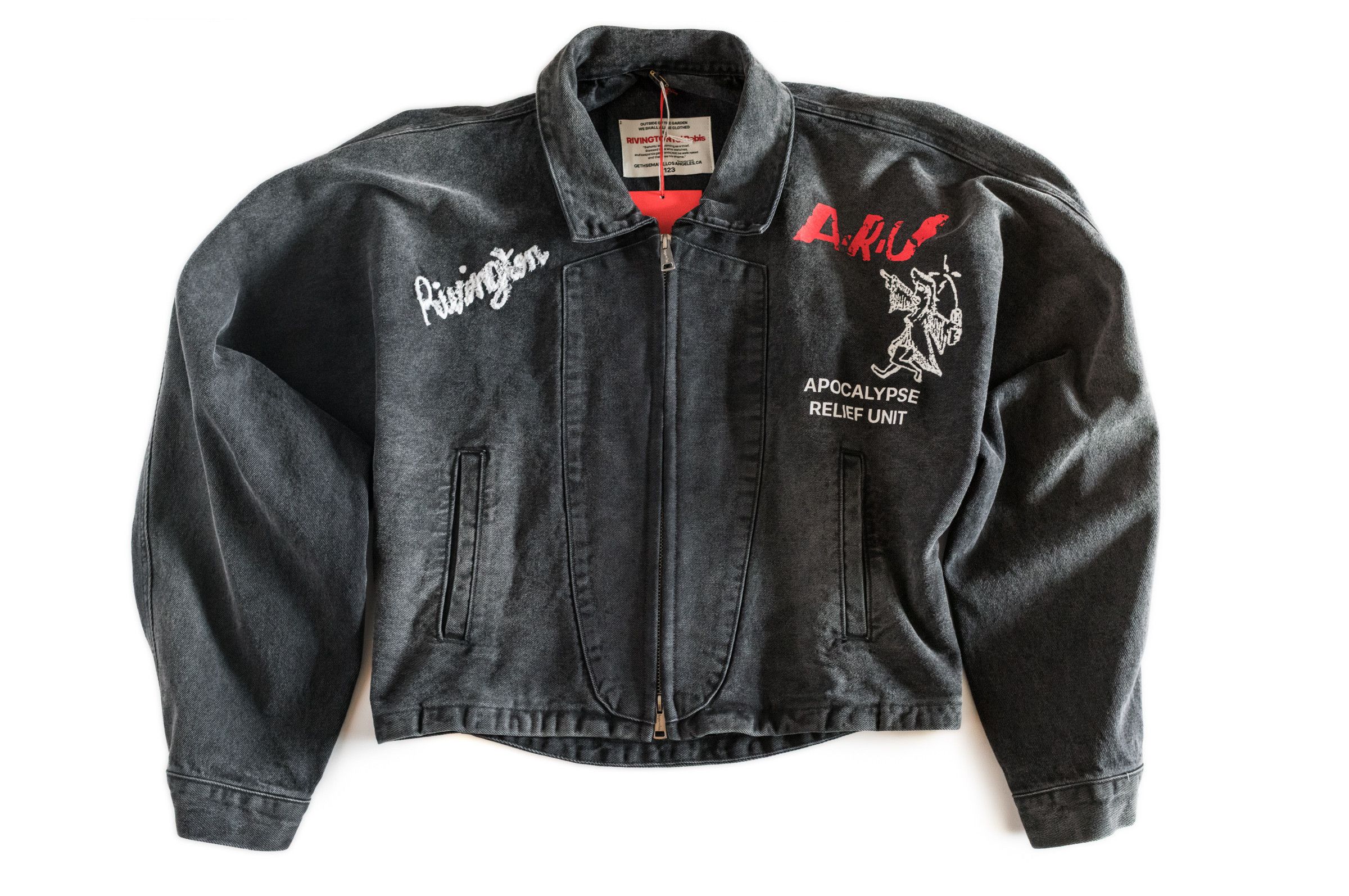 RRR-123 RIVINGTON roi Rebis Apocalypse Relief Rose Trucker Jacket Size US L / EU 52-54 / 3 - 2 Thumbnail