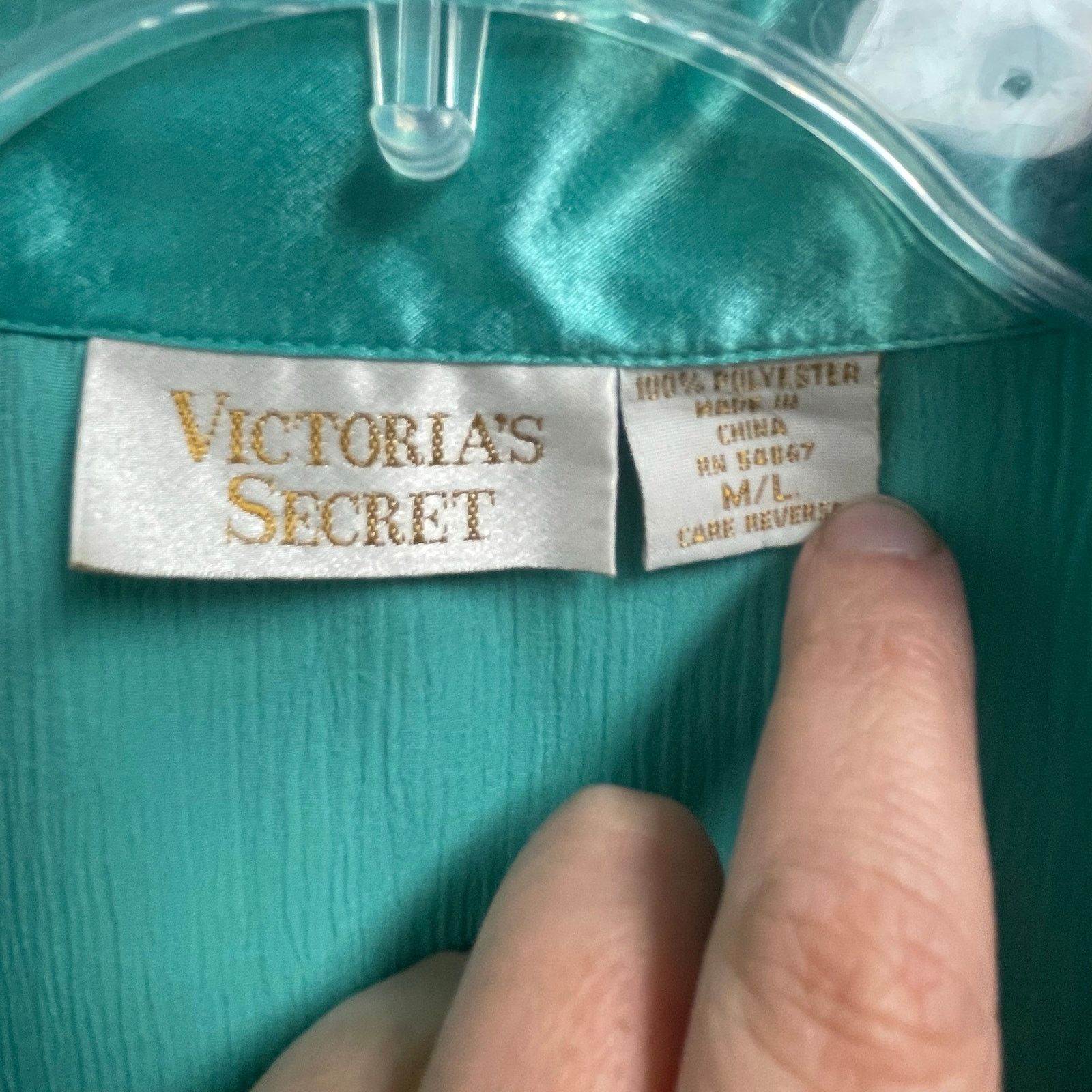 Victoria's Secret Victorias Secret Gold Label Vintage Sleep Shirt M/L Button Size ONE SIZE - 3 Thumbnail