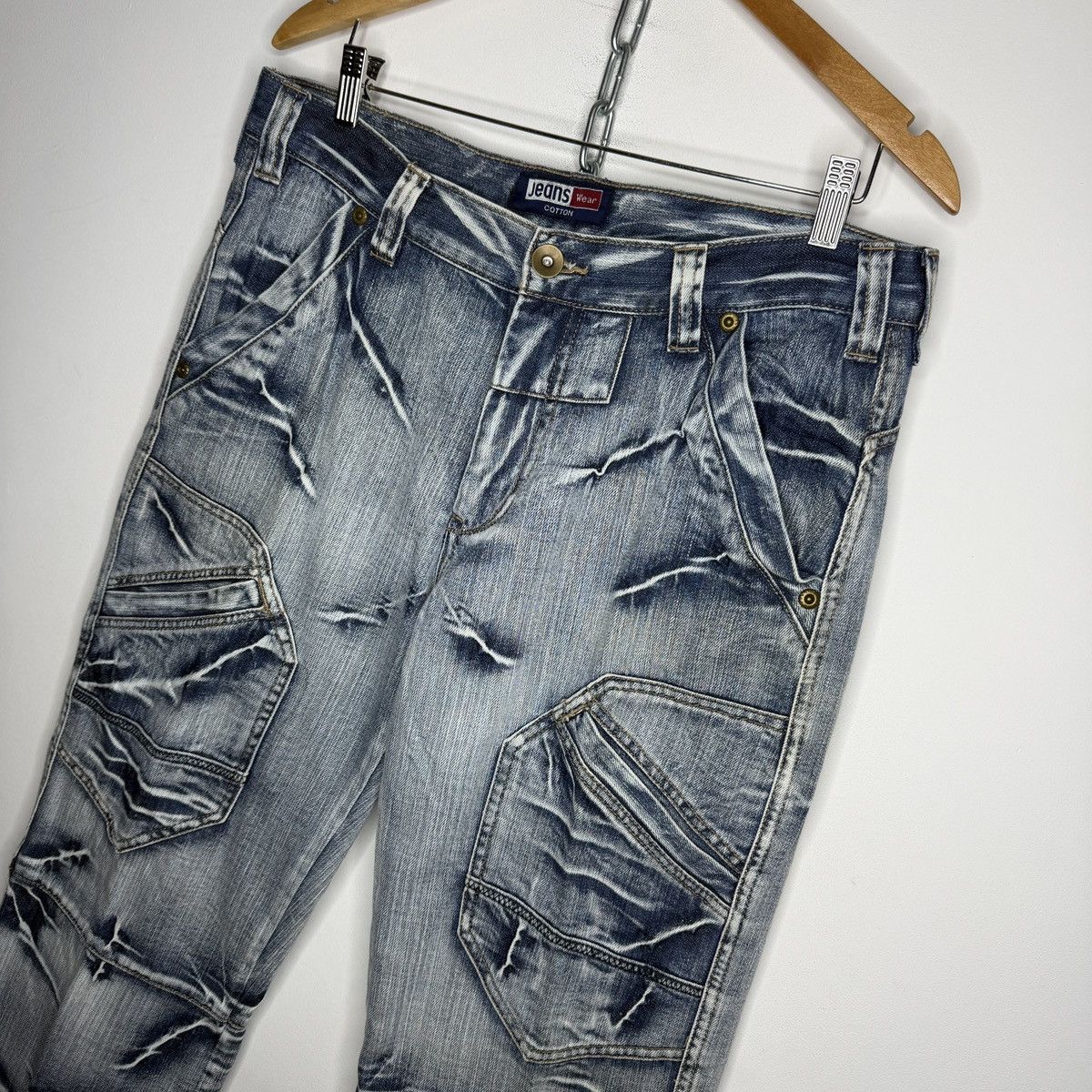 Vintage Vintage Opium Denim Jeans Cyber Y2K Drill Trousers Pants Size US 36 / EU 52 - 2 Thumbnail