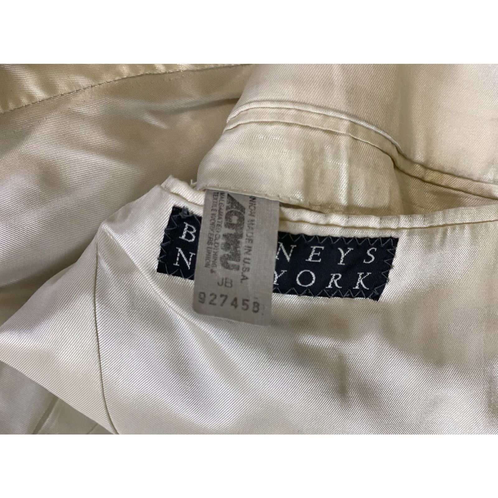 Vintage VINTAGE Barney’s New York Camel Hair Blazer Jacket Men 40 Tan Brown USA Two-Button Regular Solid 40 Barneys New York Mens As Is Size 40R - 5 Thumbnail