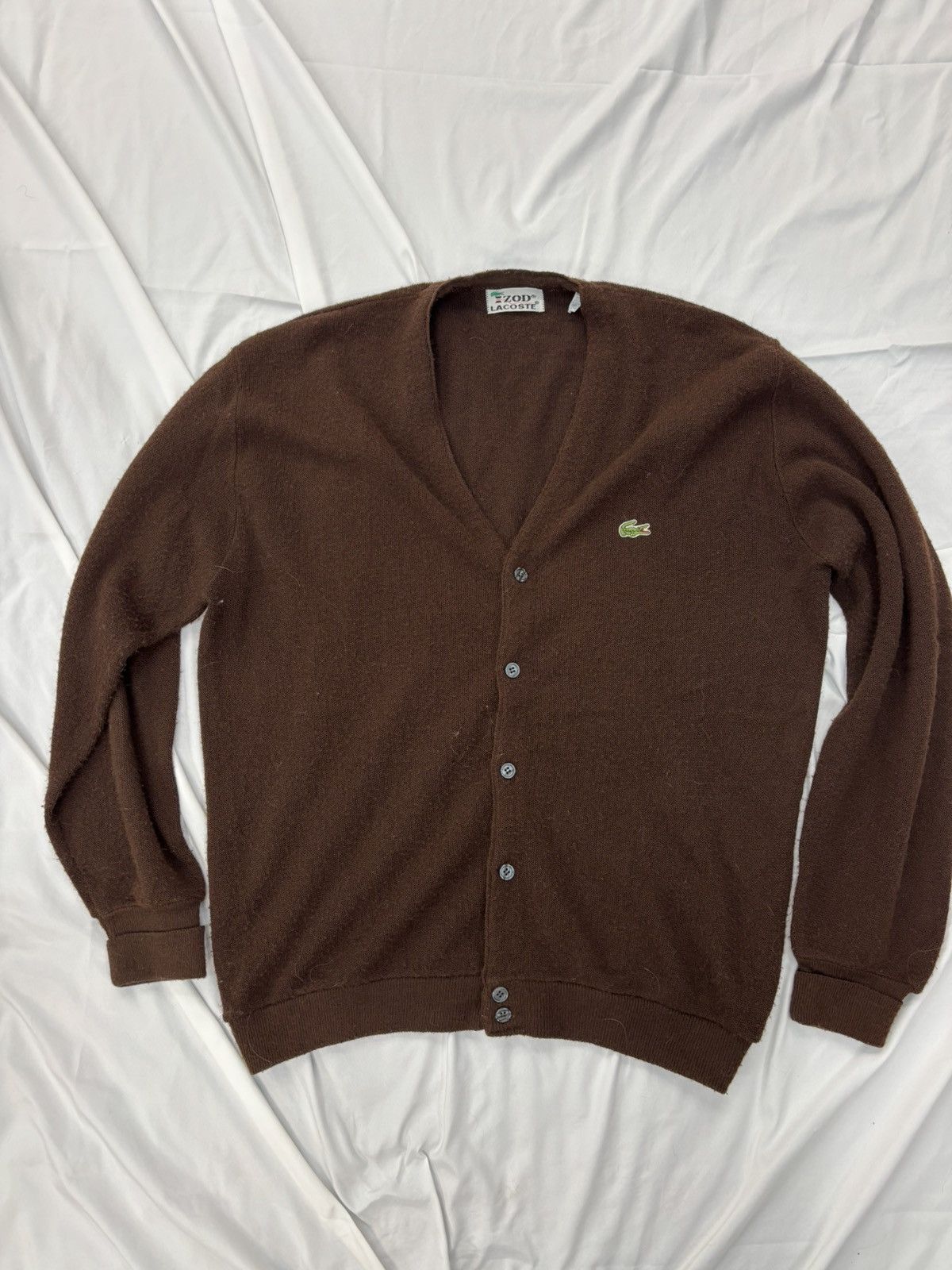 Lacoste vintage brown cardigan