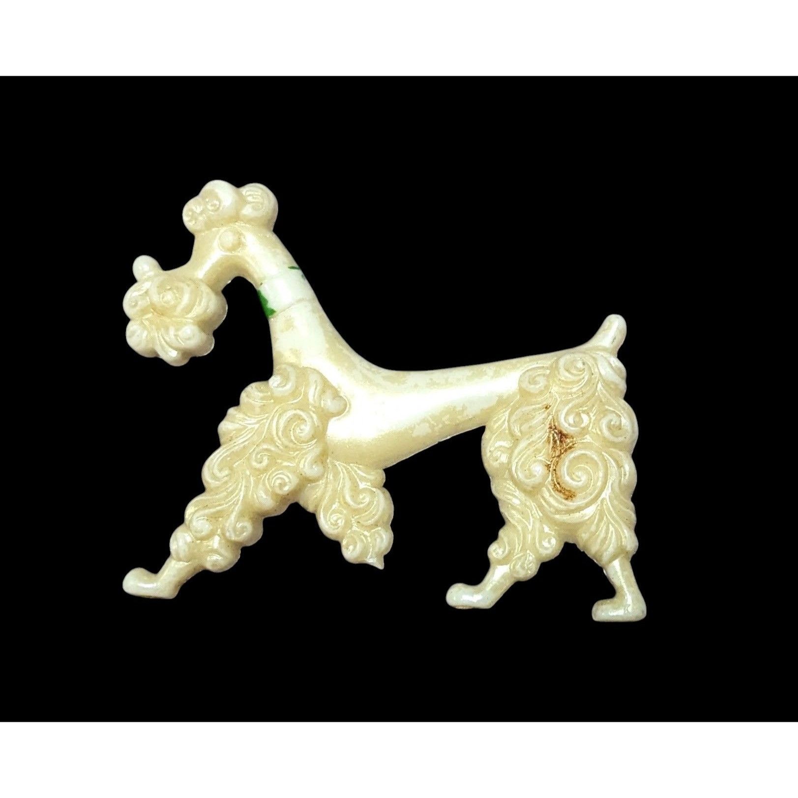 Other Vintage 50s White Shimmer Poodle Brooch Size ONE SIZE - 1 Thumbnail