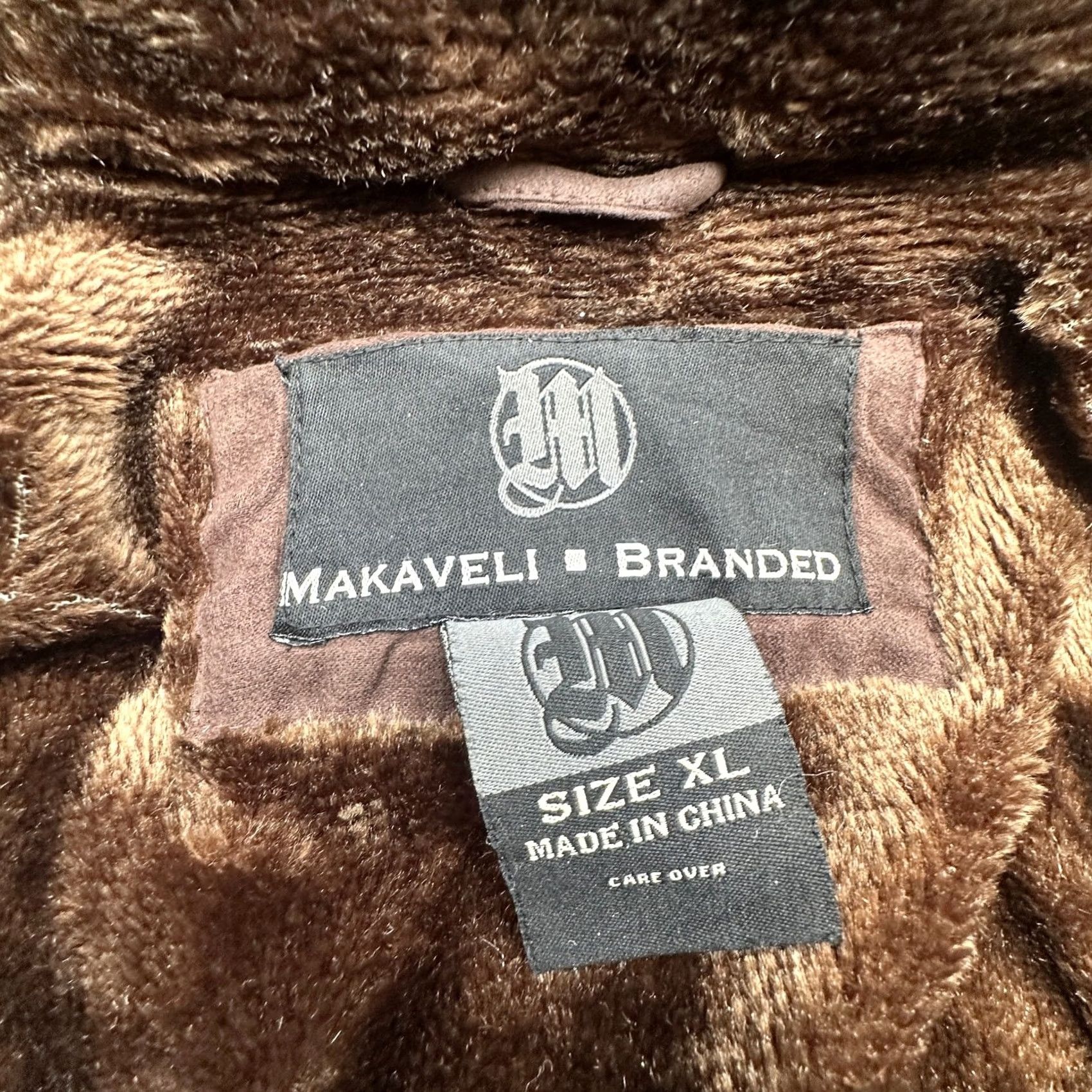 Vintage VINTAGE Makaveli Tupac Parka Brown Puffer Jacket Mens XL Hooded Heavyweight Long Coat Jacket Size US XL / EU 56 / 4 - 3 Thumbnail