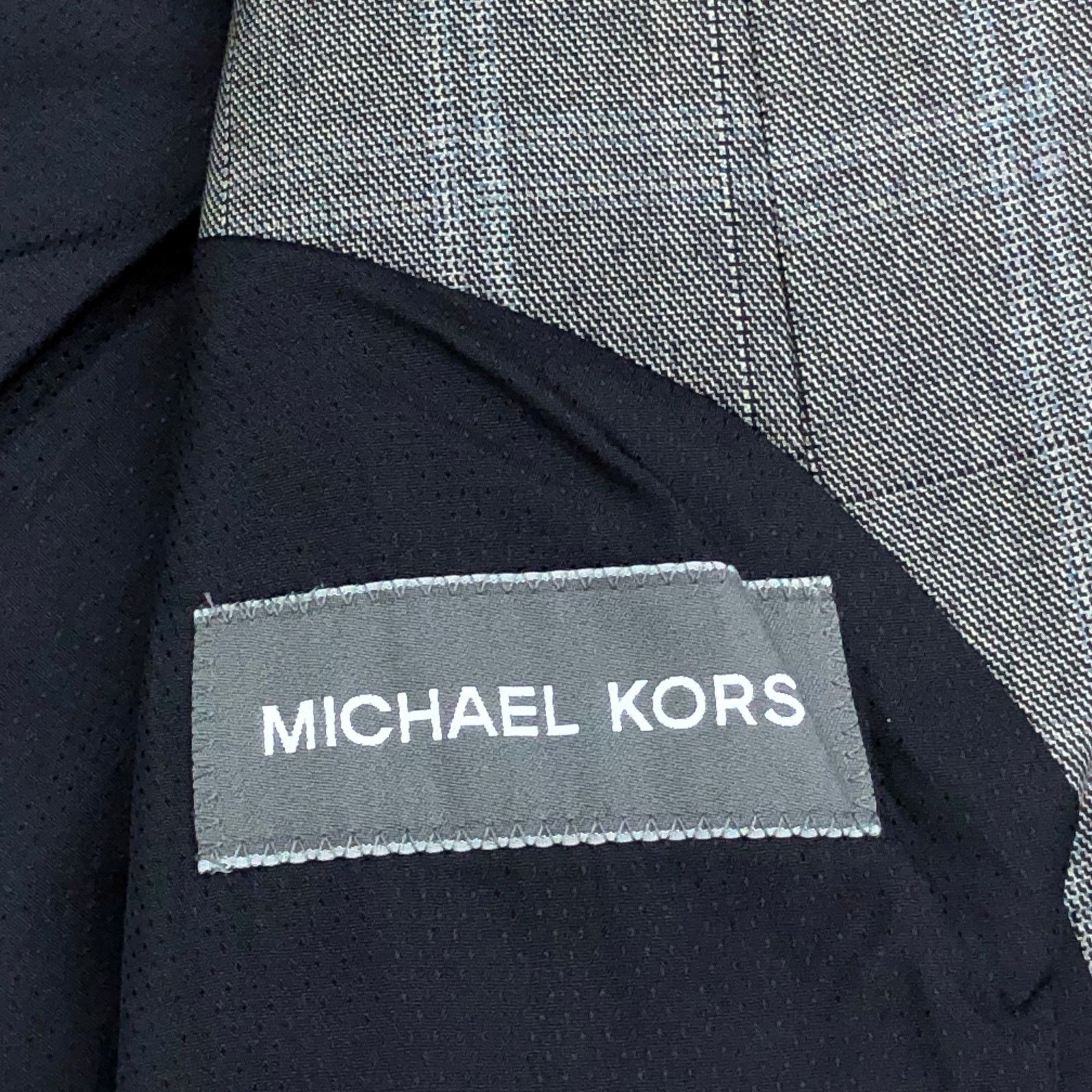 Michael Kors Michael Kors 42L Sport Coat Jacket Blazer Gray Windowpane Size 42L - 16 Thumbnail