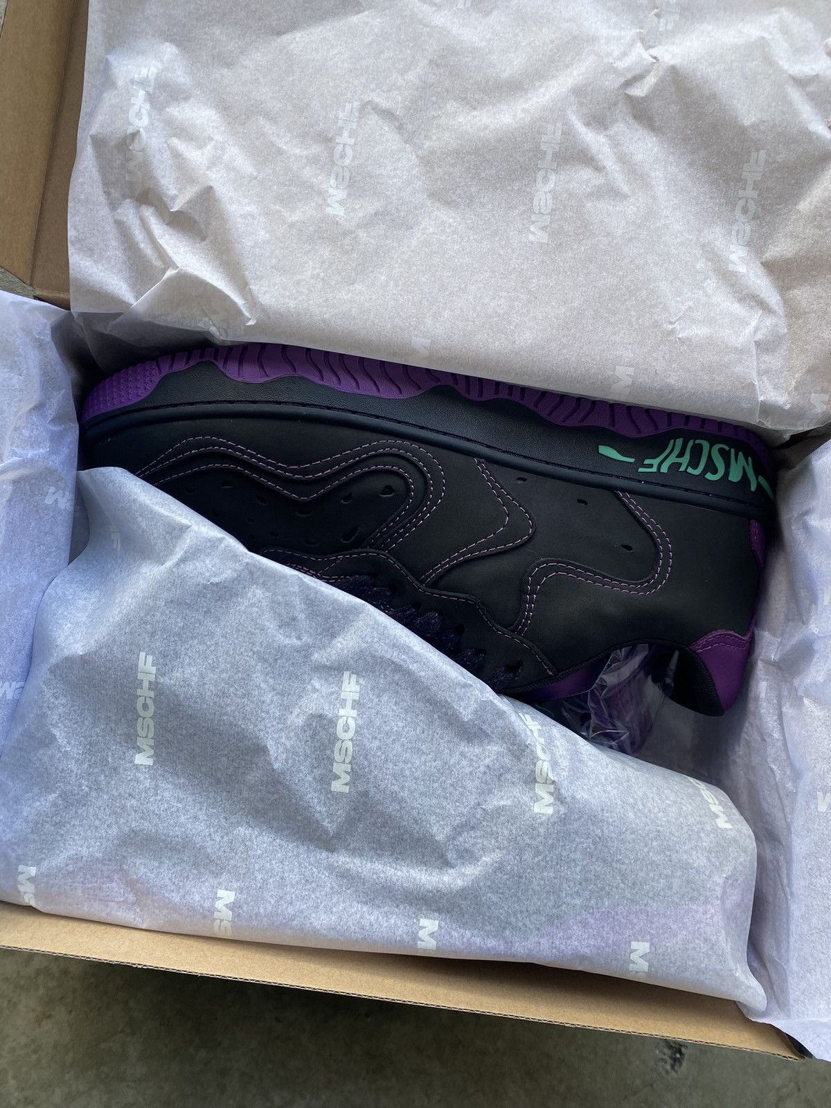 MSCHF MSCHF Super Normal Shoe 2 Black Purple Size US 11 / EU 44 - 3 Thumbnail
