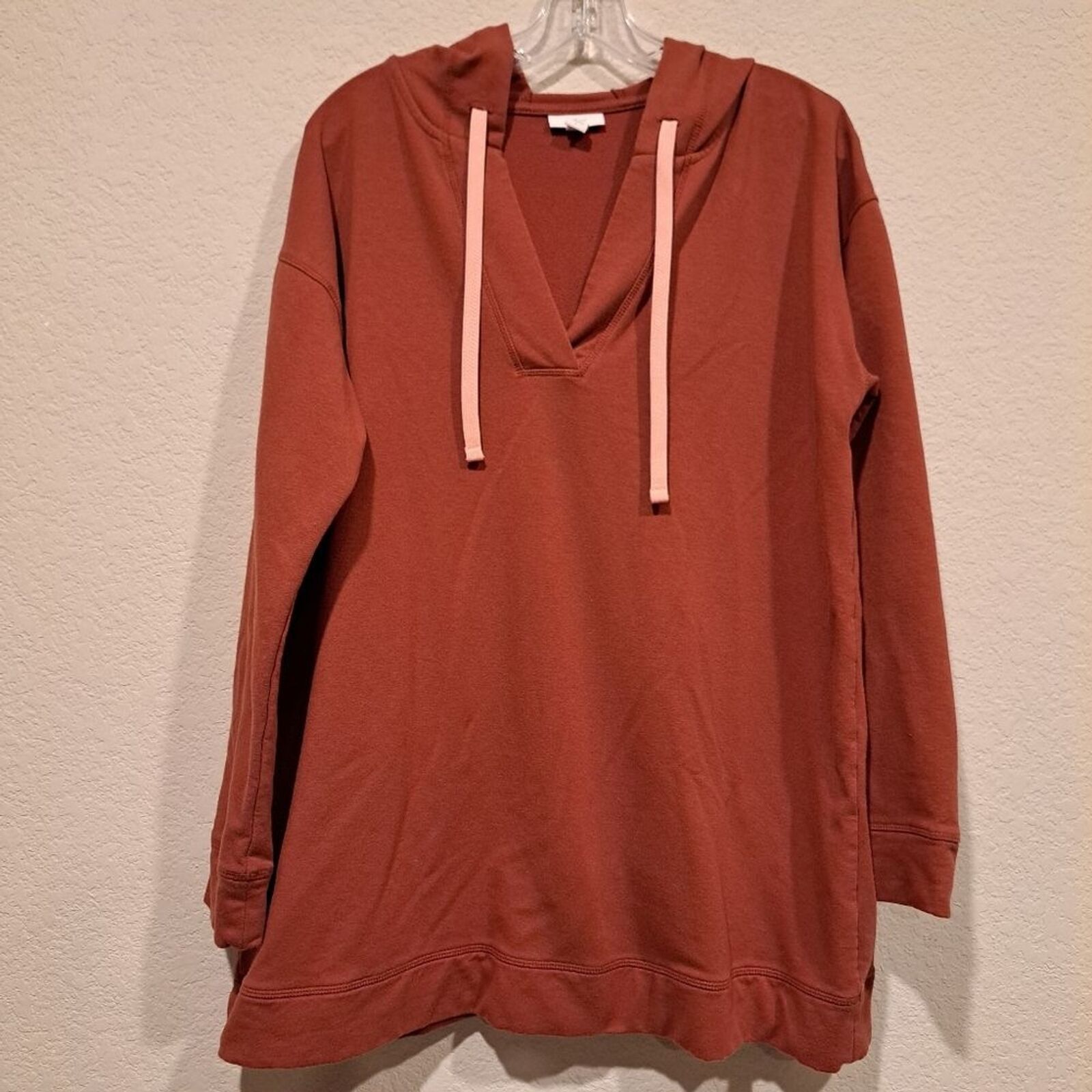 J. Jill J. Jill Fit red/orange athletic pullover v-neck hoodie sz L Size L / US 10 / IT 46 - 2 Thumbnail