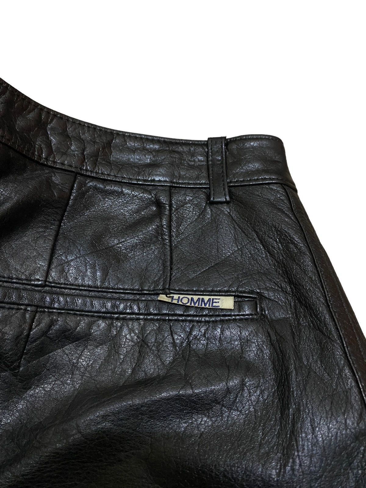 Comme des Garcons Rare Vintage Comme Des Garcons Homme Leather Pants 1990s Size US 28 / EU 44 - 7 Thumbnail
