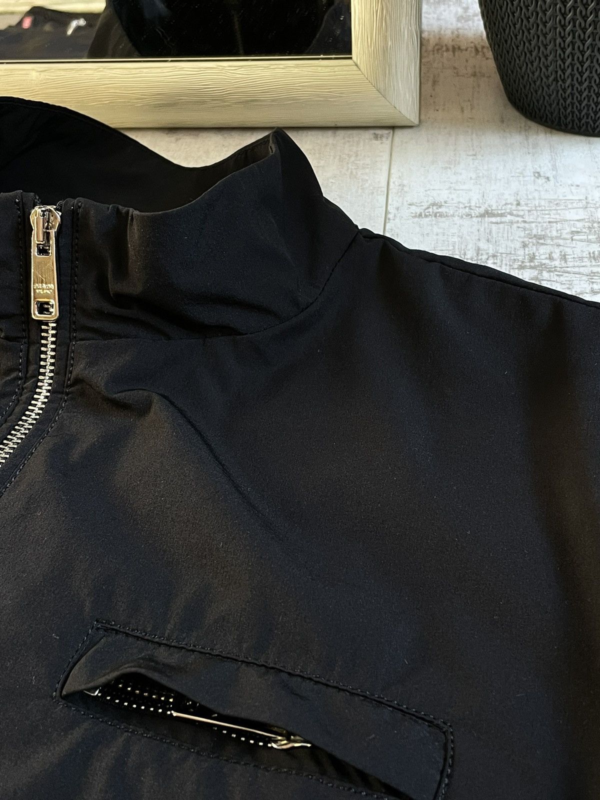 Prada Prada Nylon Black Jacket Red Tab Vintage Made In Ukraine Size US M / EU 48-50 / 2 - 12 Thumbnail