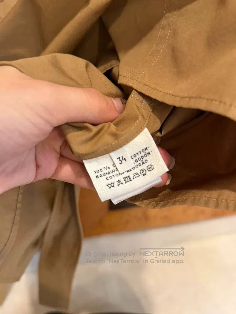 Hermes Hermes Khaki Long Sleeve Shirt with Adjustable Belt Size XXS / US 00 / IT 34 - 4 Thumbnail
