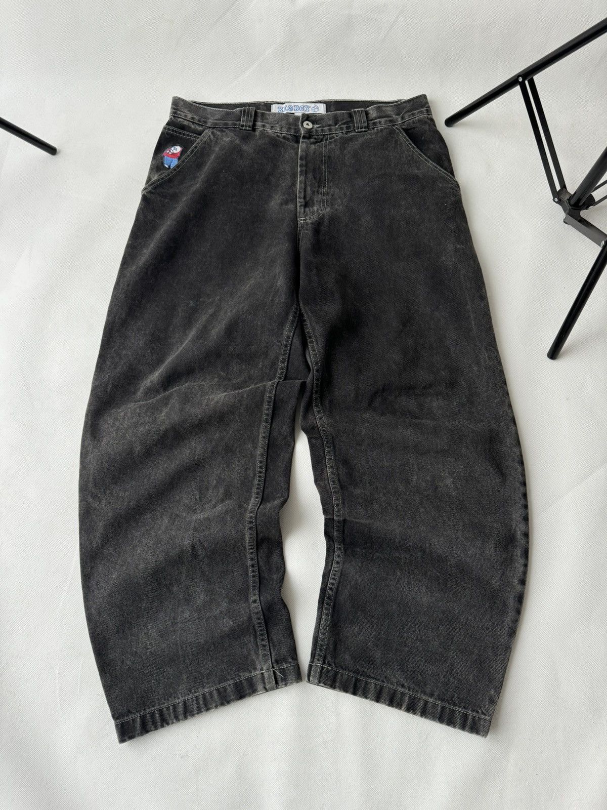 JNCO Rare Polar Big Boy Work Pants Washed Black Baggy Jnco Style Size US 32 / EU 48 - 5 Thumbnail