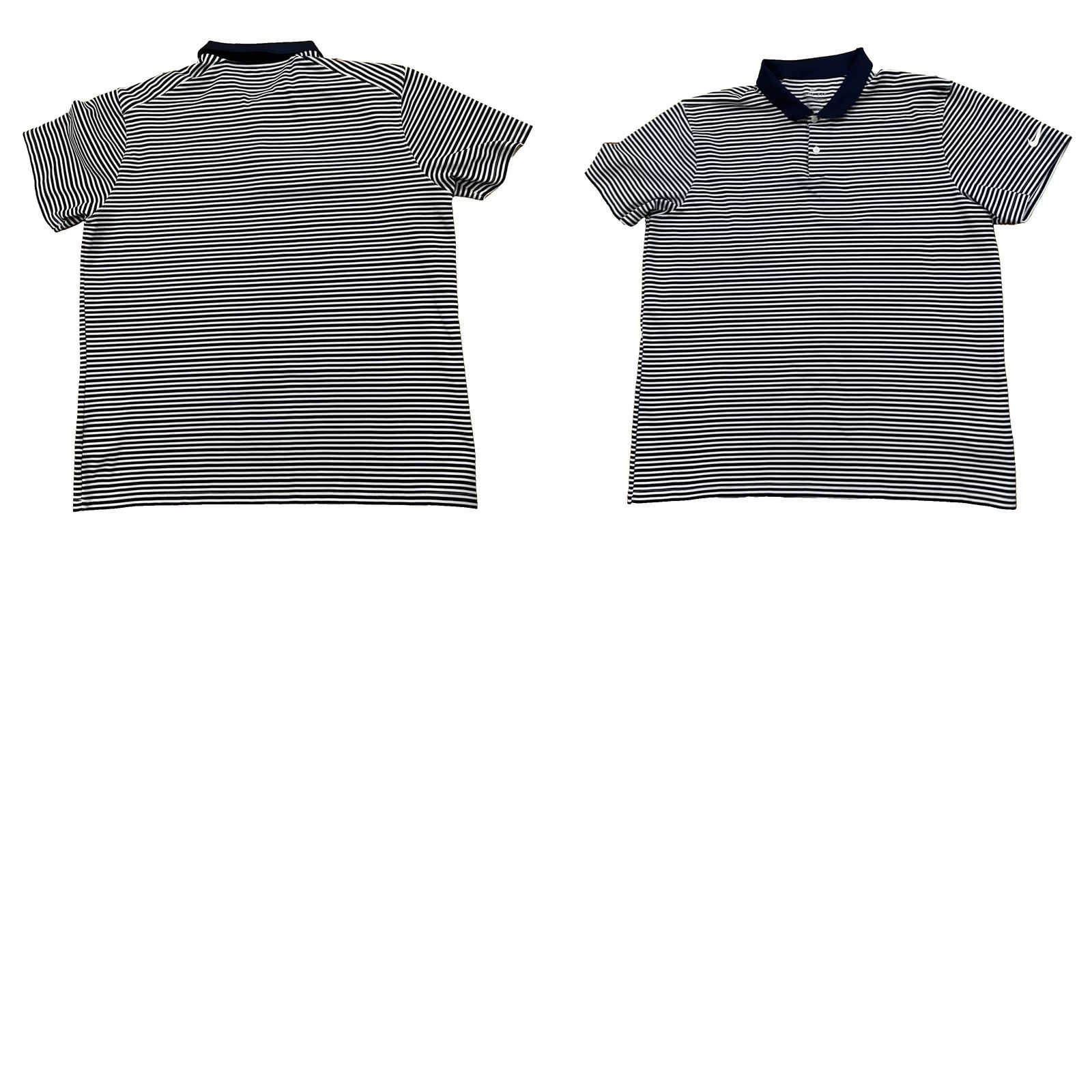 Nike Nike Dri-Fit Polo Shirt Men XL Blue Striped Preppy Old Money Sports Standard Fit Size US XL / EU 56 / 4 - 10 Thumbnail