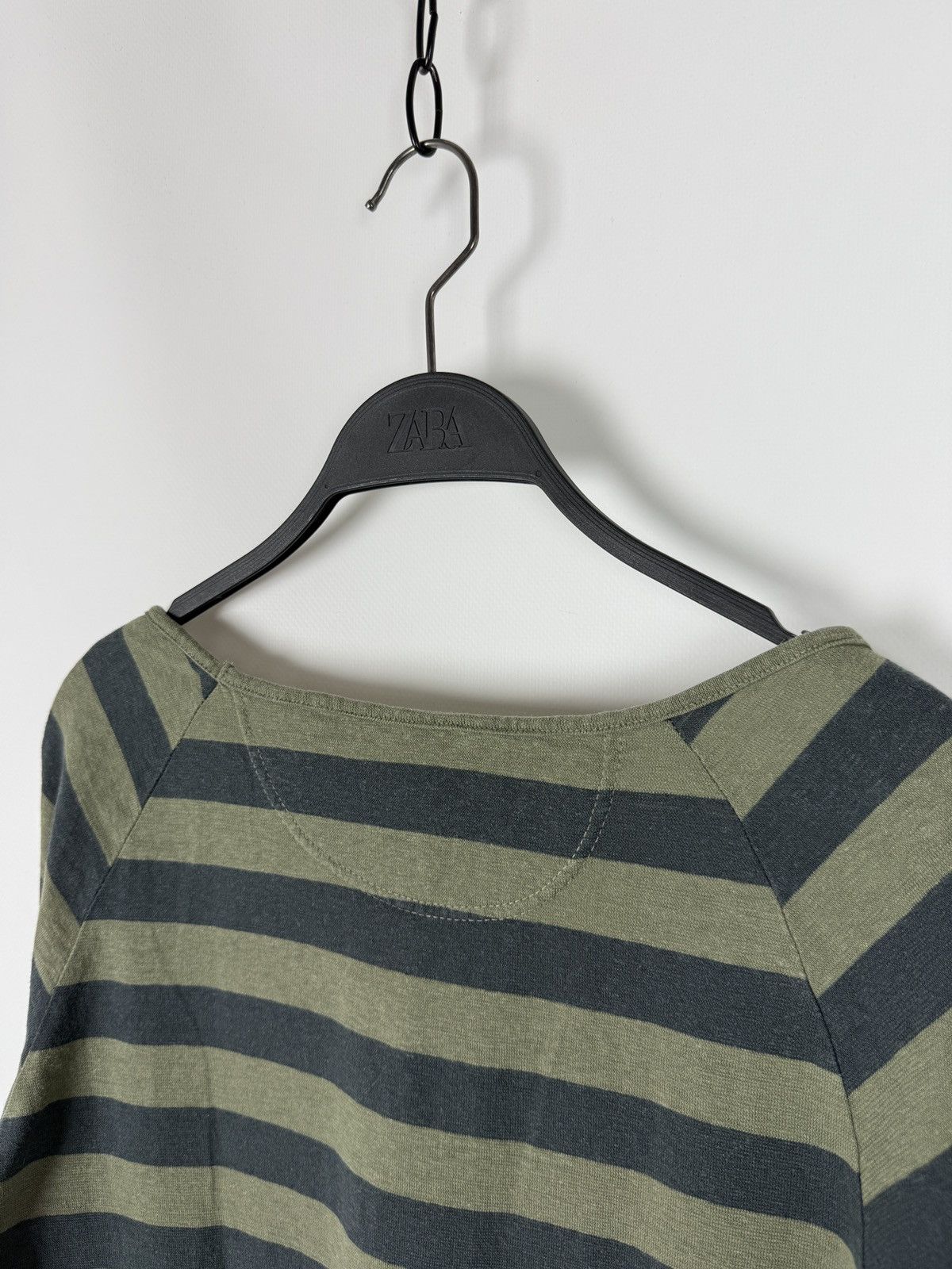 OSKA OSKA Green Stripe Hemp Cotton Scoop Neck 3/4 Sleeve Shirt Size S / US 4 / IT 40 - 8 Thumbnail