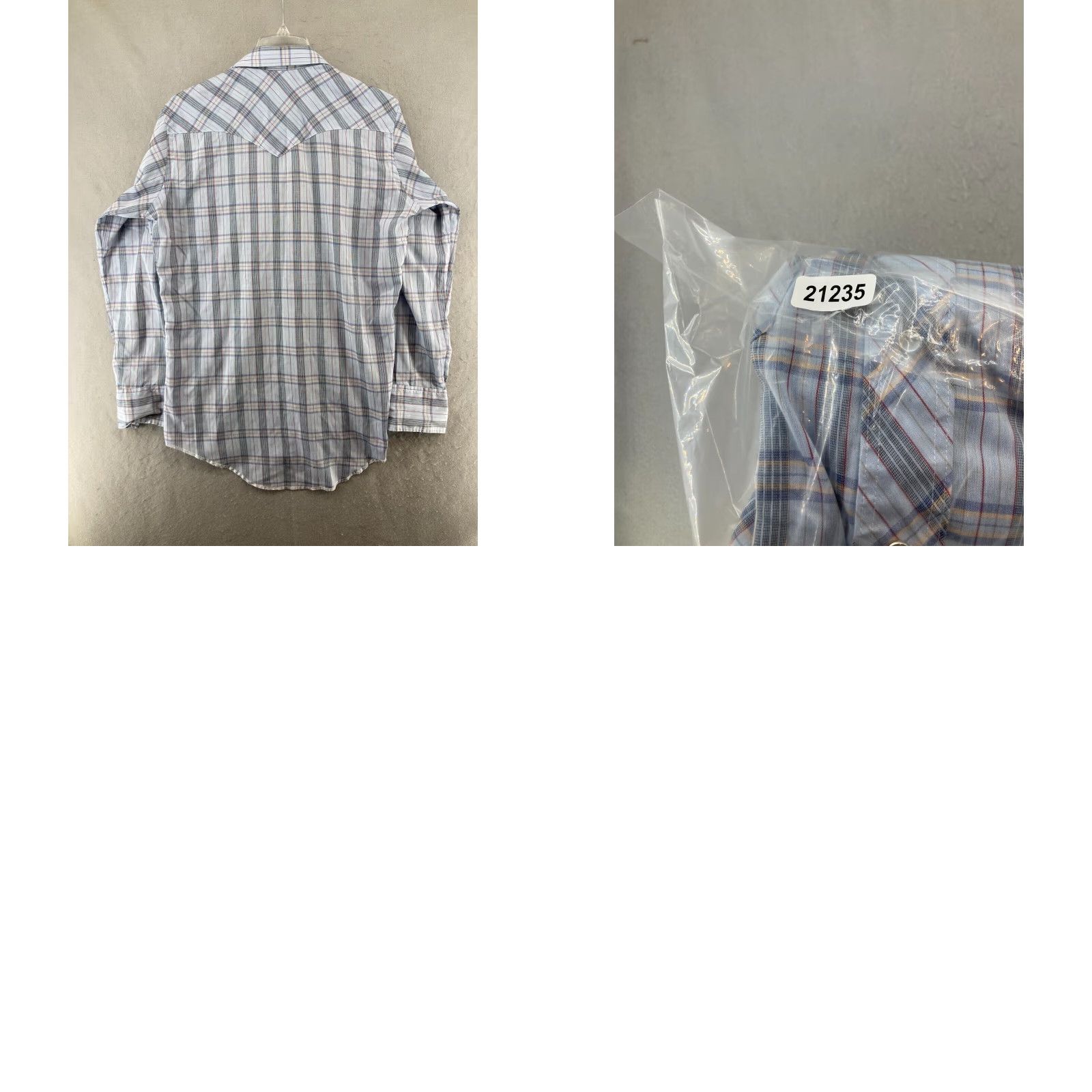 Wrangler VINTAGE Wrangler Cowboy Shirt Mens M Blue Plaid USA 15 1/2 X 33 Cowboy Shirt Mens M Blue Plaid USA 15 1/2 X 33 Vintage Wrangler Size US M / EU 48-50 / 2 - 8 Thumbnail