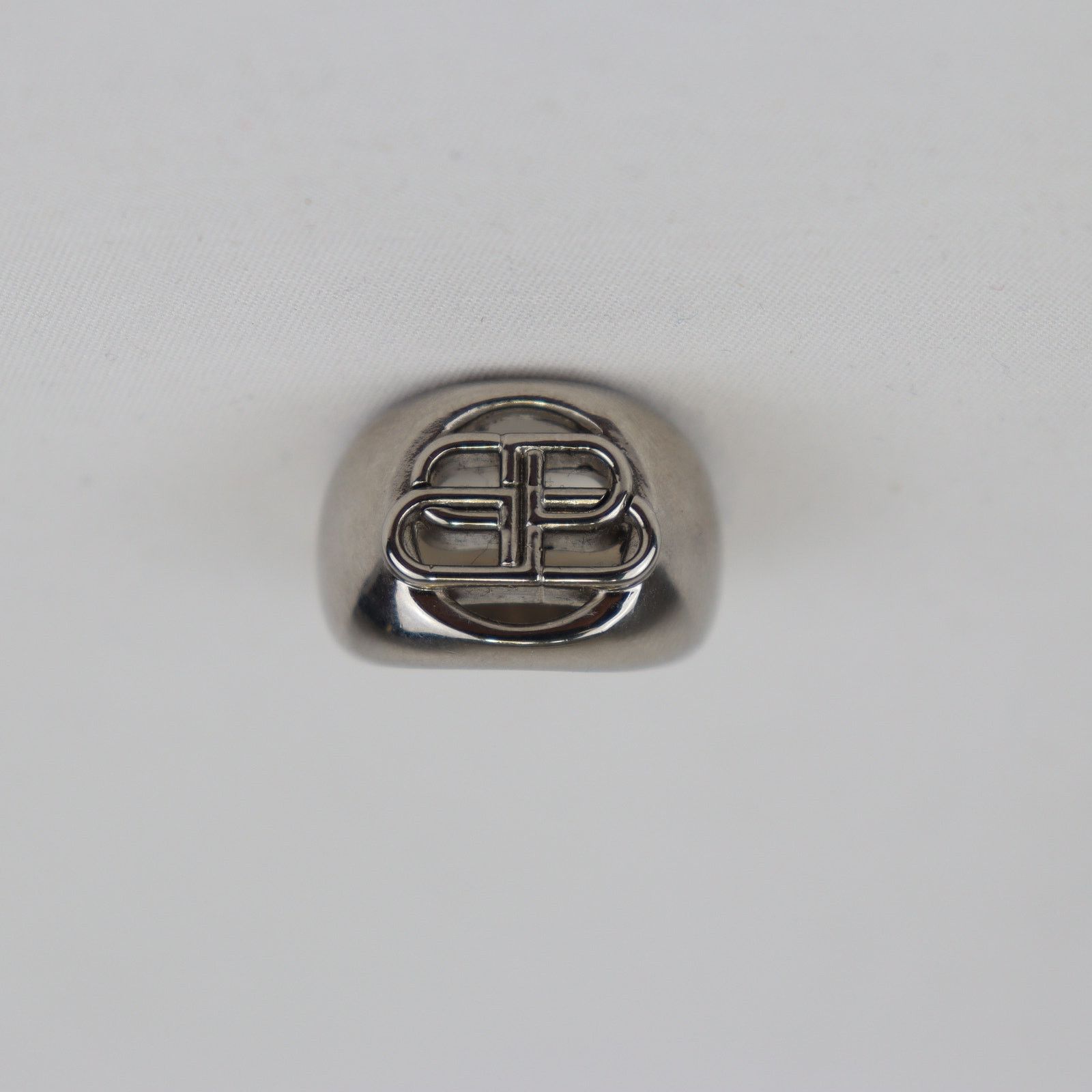 Balenciaga o1rshd1 Size: 54 / BB Logo Ring in Silver Size ONE SIZE - 1 Thumbnail