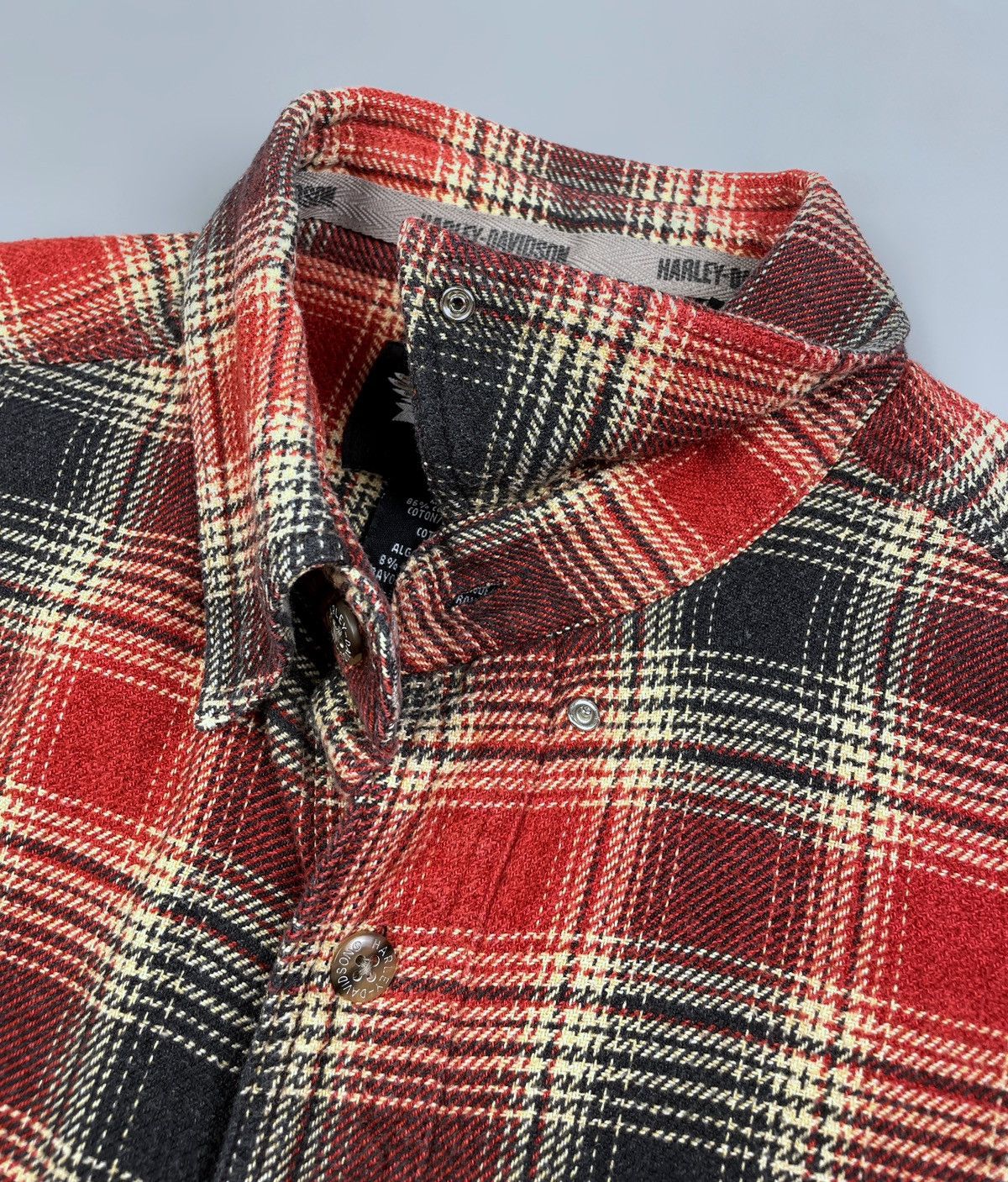 Vintage Vintage Harley-Davidson Motorcycle Checked Flannel Shirt L Size US L / EU 52-54 / 3 - 12 Thumbnail