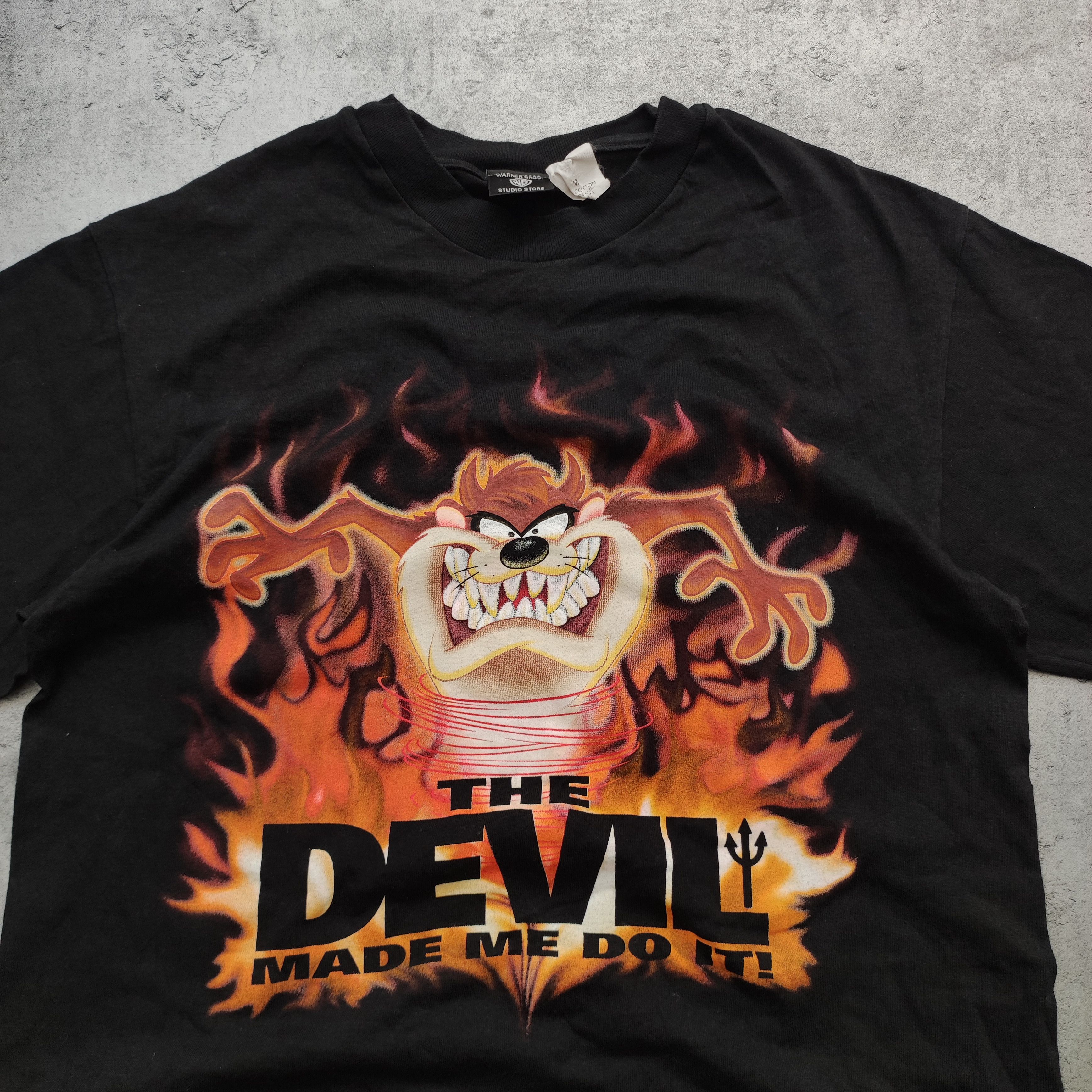 Vintage × Warner Bros RARE 90s 1998 OG Warner Bros The Devil Promo Tee Size US M / EU 48-50 / 2 - 4 Thumbnail