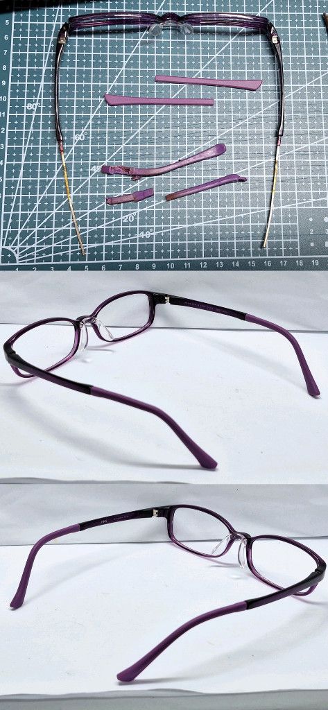 JINS JINS PC-14A-001M 8g Purple Gradient Square Glasses Size ONE SIZE - 4 Thumbnail