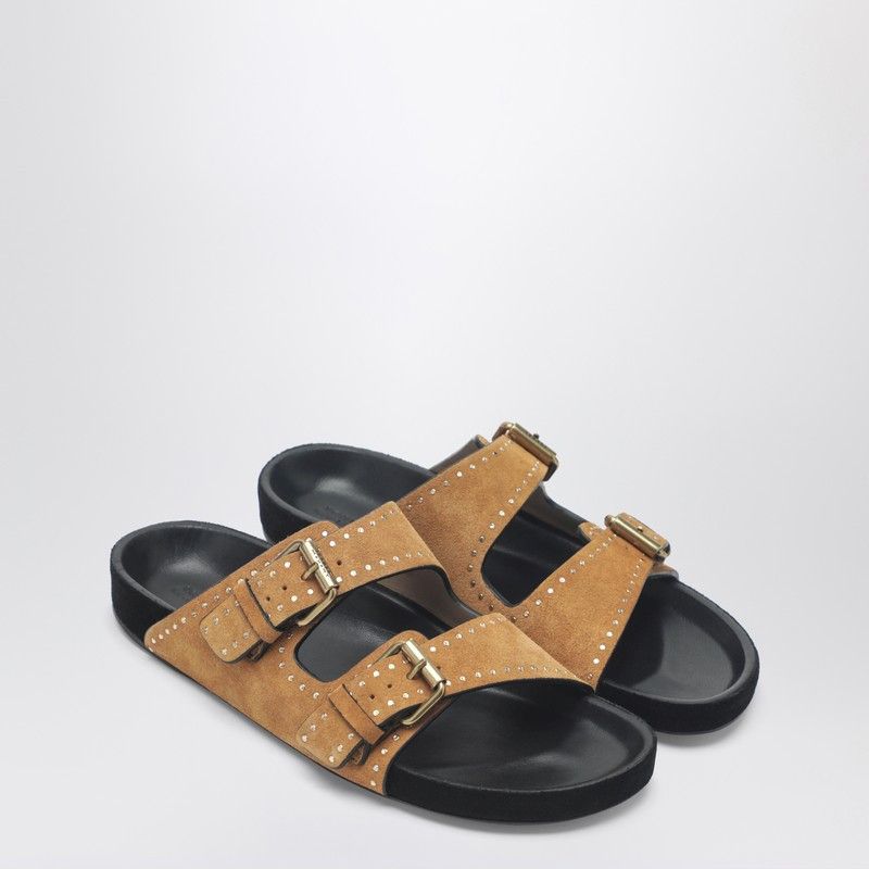 Isabel Marant Lennyo Sandals In Hazelnut Suede
