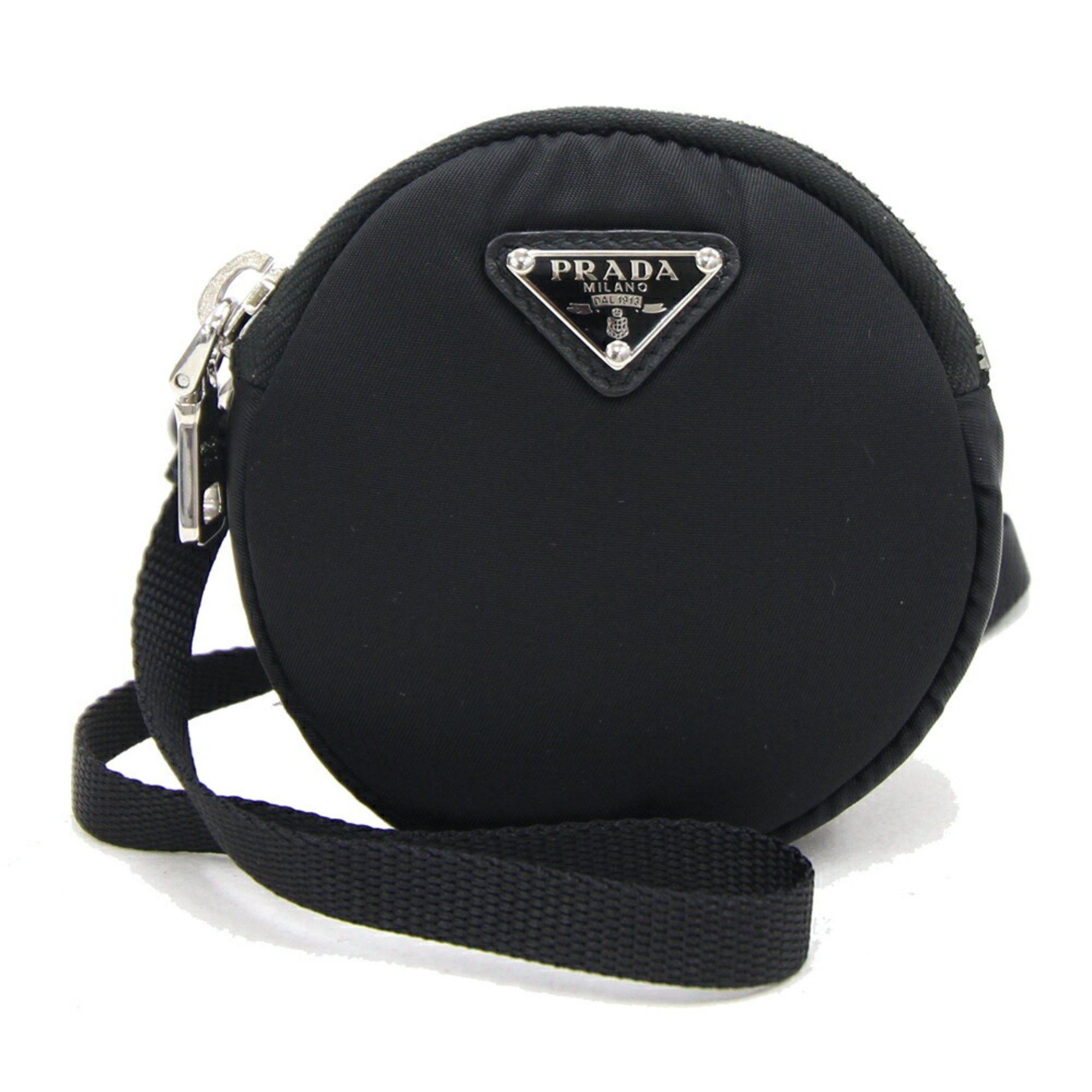 image of Prada Pouch 1Tt129 Black Nylon Neck Pochette Ladies Strap Arm Prada, Women's