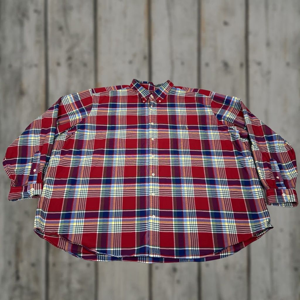Polo Ralph Lauren Polo Ralph Lauren Shirt Mens 4XB Red Plaid Button Up Size US XXL / EU 58 / 5 - 1 Thumbnail