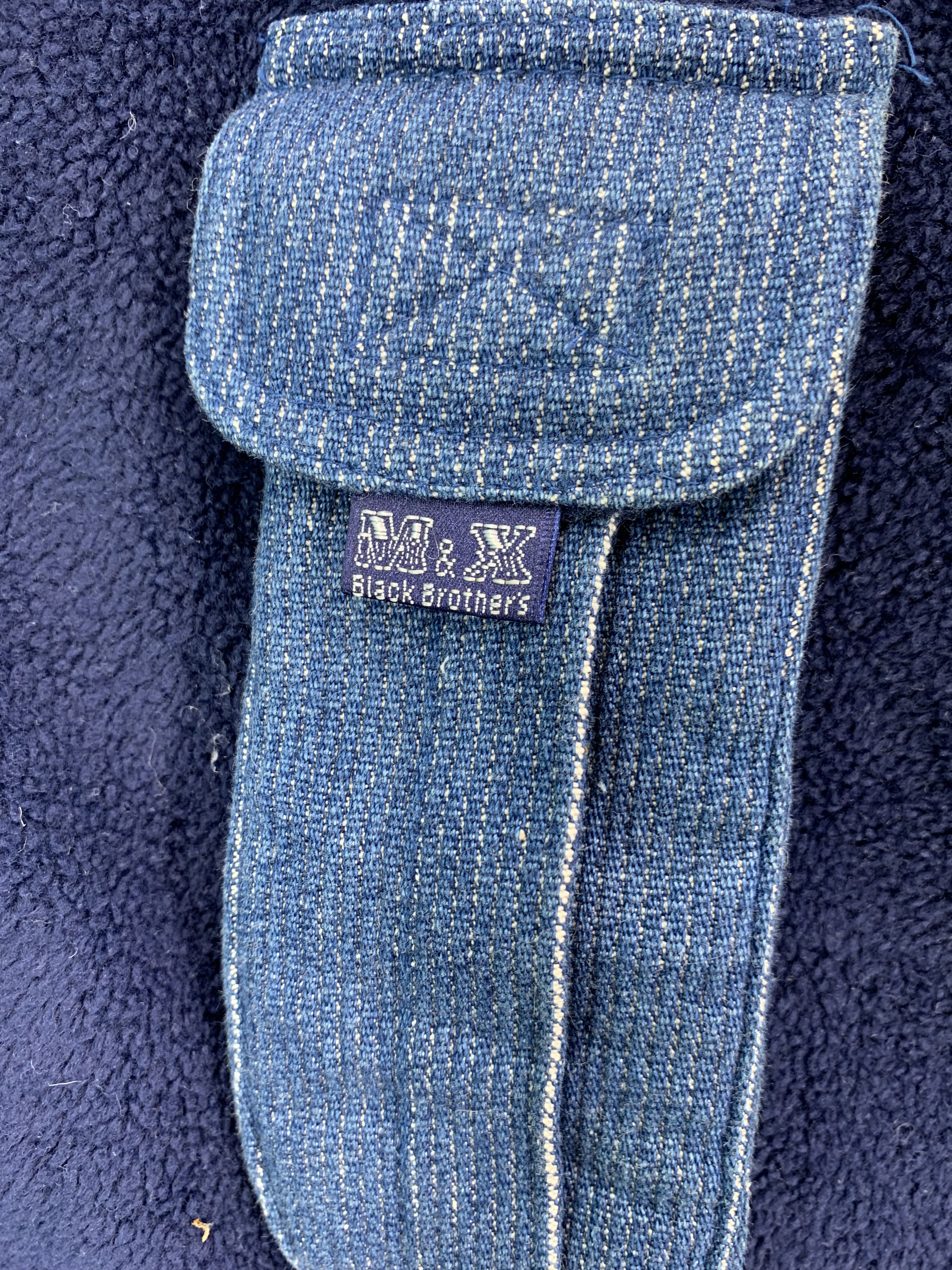 Japanese Brand M & X Black Brothers Fleece/Denim Size US M / EU 48-50 / 2 - 4 Thumbnail