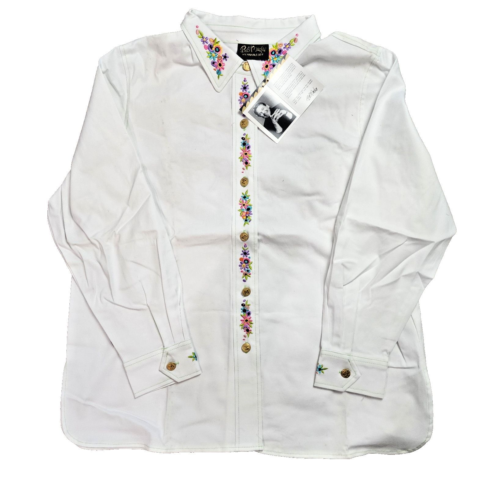 Bob Mackie Bob Mackie Embroidered Top/Coat Women XL White Maypole Size XL / US 12-14 / IT 48-50 - 1 Thumbnail