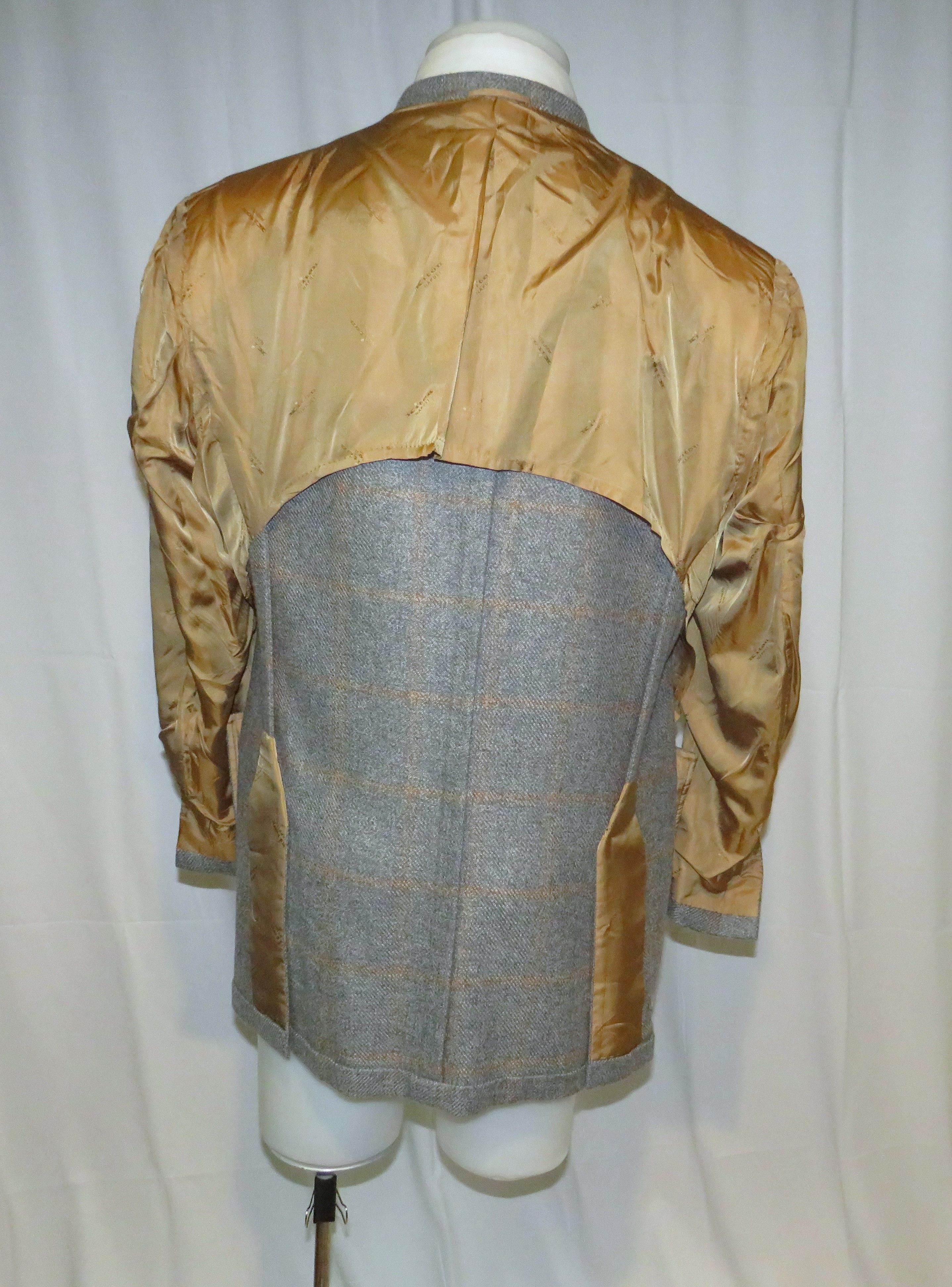 Kiton Gray Windowpane Cashmere Two Button Sport Coat 46L NWT $9300 Size 46L - 12 Thumbnail