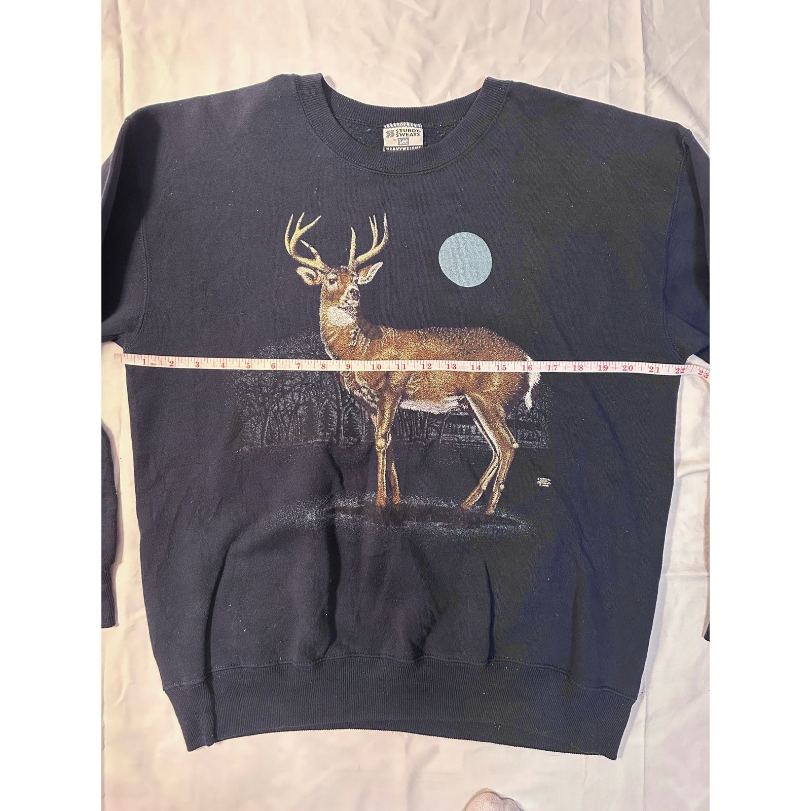 Lee Vintage 90s White-Tailed Deer Wildlife Sweatshirt Crewneck M Size US M / EU 48-50 / 2 - 7 Thumbnail