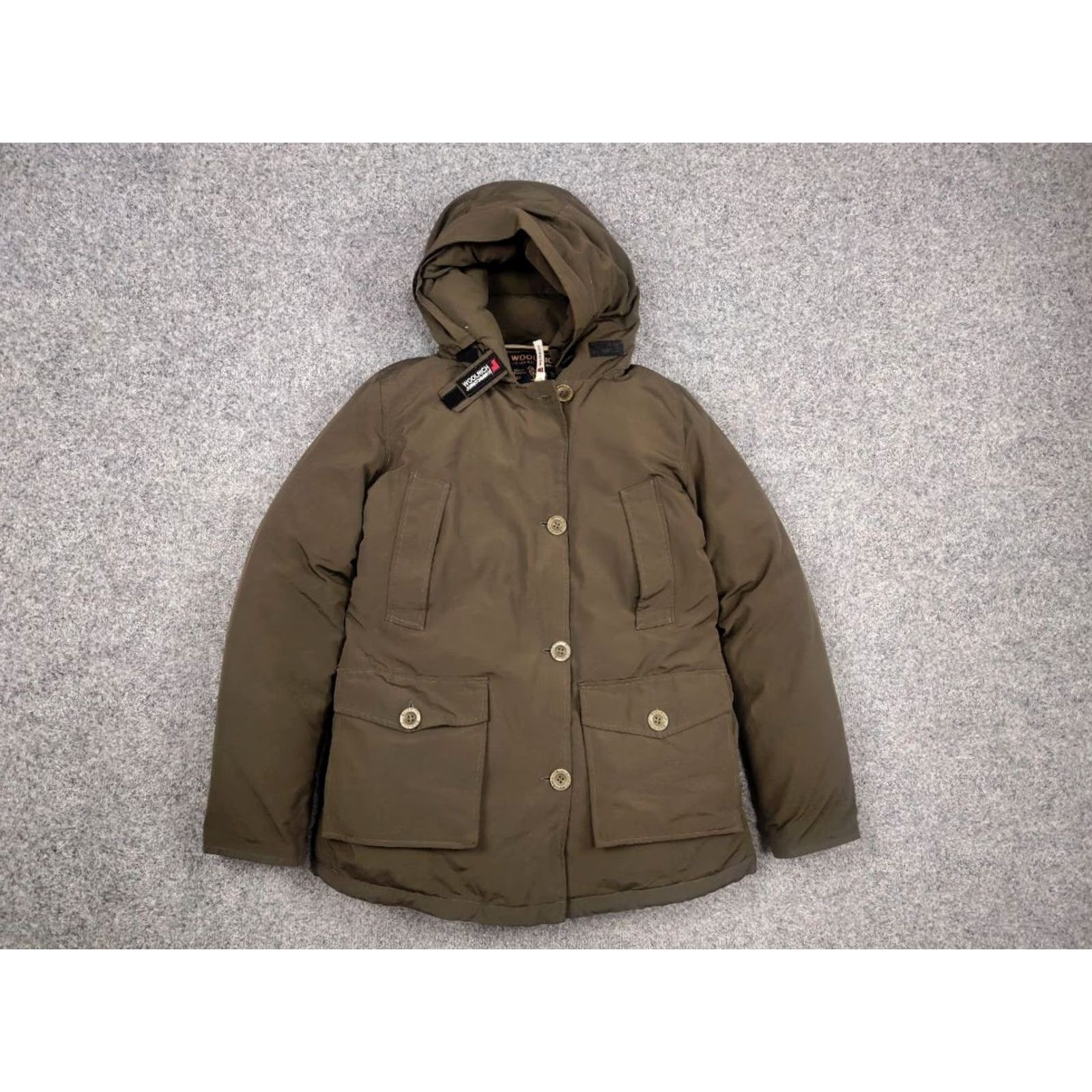 Vintage Woolrich Arctic Parka Womens Jacket Down Hooded 4 Pocket Nylon Shell Green Winter Mid-Length 3 in 1? Size M / US 6-8 / IT 42-44 - 4 Thumbnail