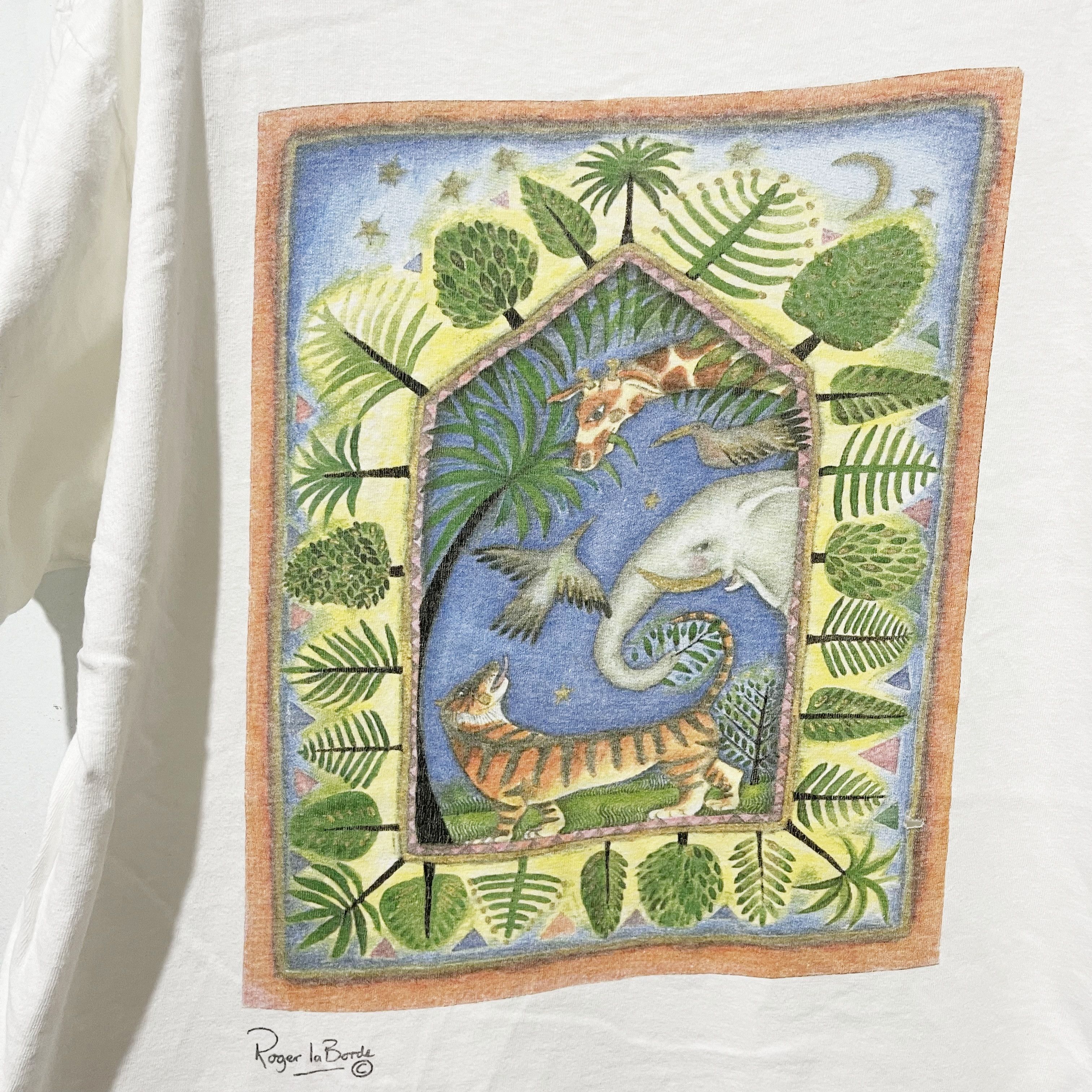 Vintage Vintage 90s Roger LaBorde Jungle Animals T-Shirt Size US L / EU 52-54 / 3 - 2 Thumbnail