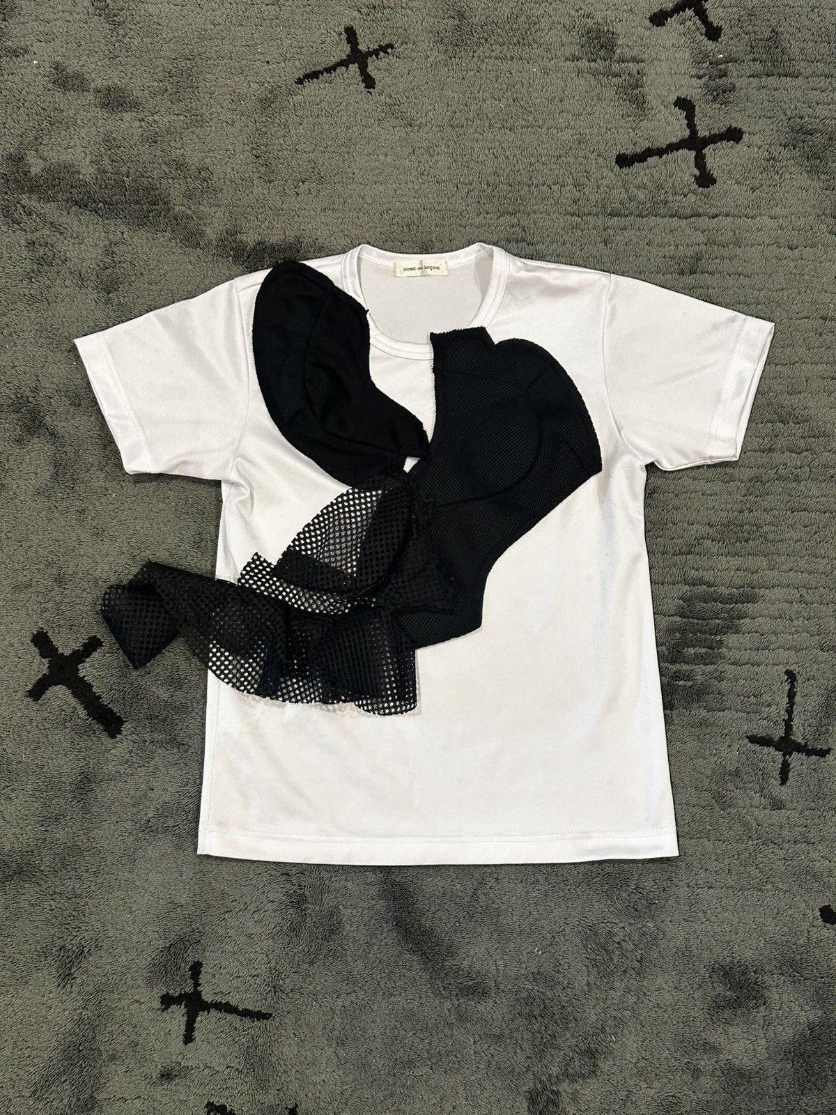 Comme des Garcons Comme Des Garcons Cut and See Patchwork Mesh T Shirt Size US S / EU 44-46 / 1 - 1 Thumbnail