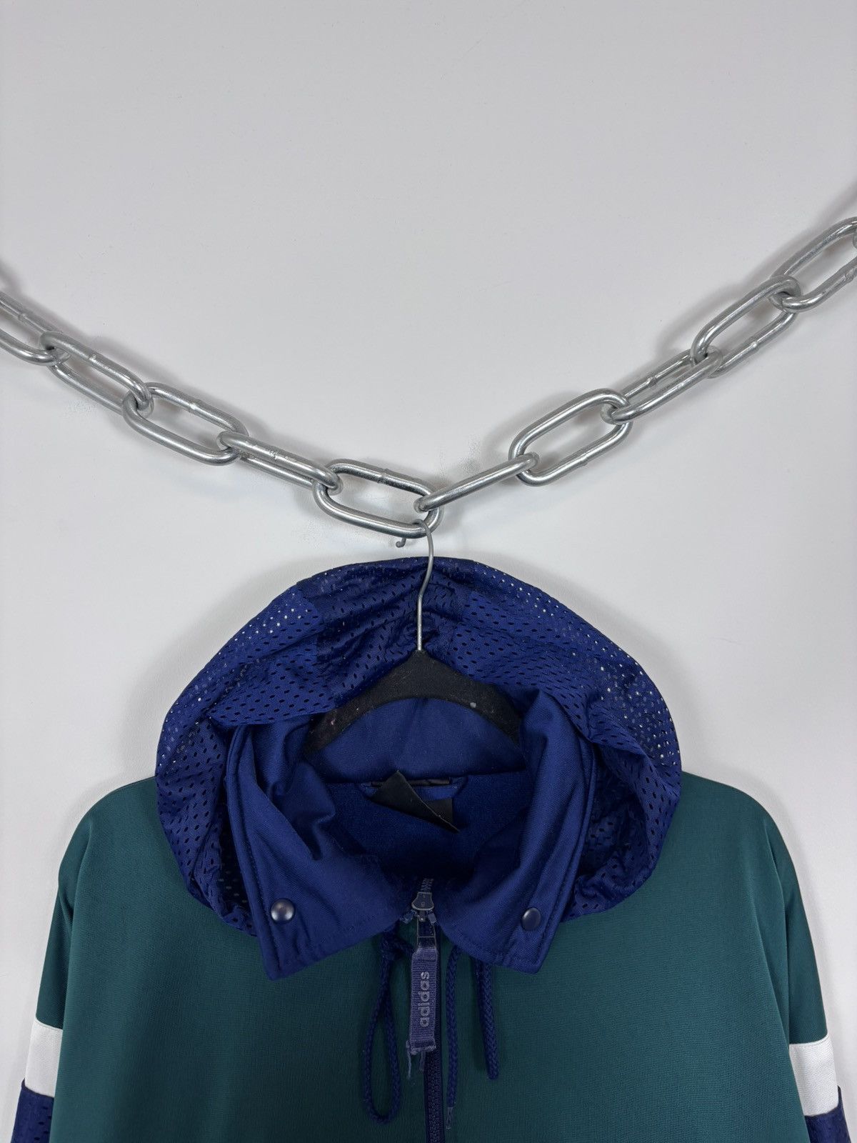 Adidas Vintage 1990s Adidas Big Logo Retro Hooded Track Jacket Size US XL / EU 56 / 4 - 5 Thumbnail