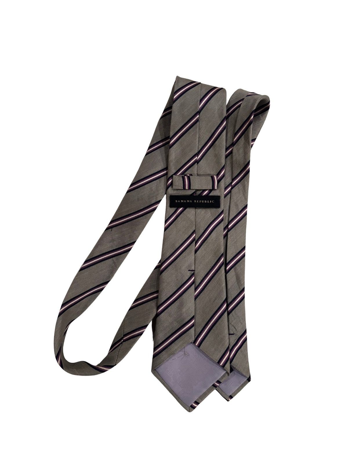 Banana Republic Gray striped necktie.ma0211 Size ONE SIZE - 6 Thumbnail