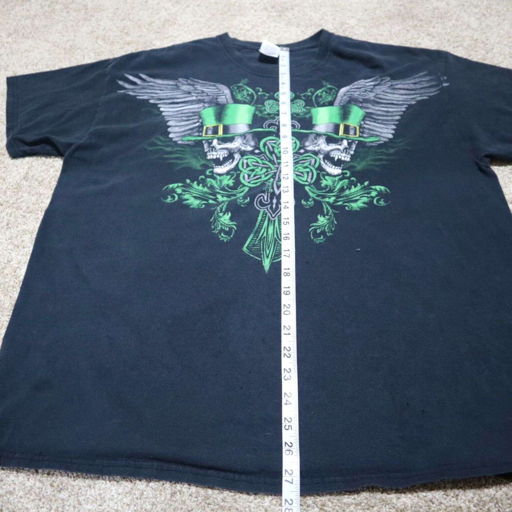 Lucky Brand Lucky Brand Skeleton Skull Top Hat St Patrick's Day Black T-Shirt Adult XL Size US XL / EU 56 / 4 - 4 Thumbnail
