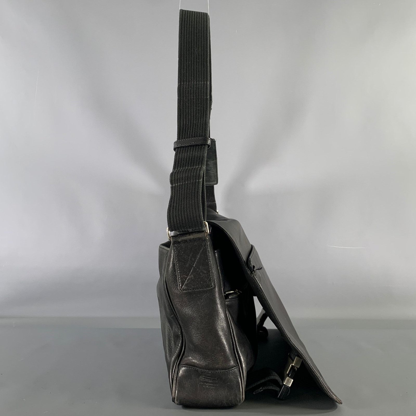 Coach COACH Black Cowhide Leather Messenger Bag Size ONE SIZE - 3 Thumbnail