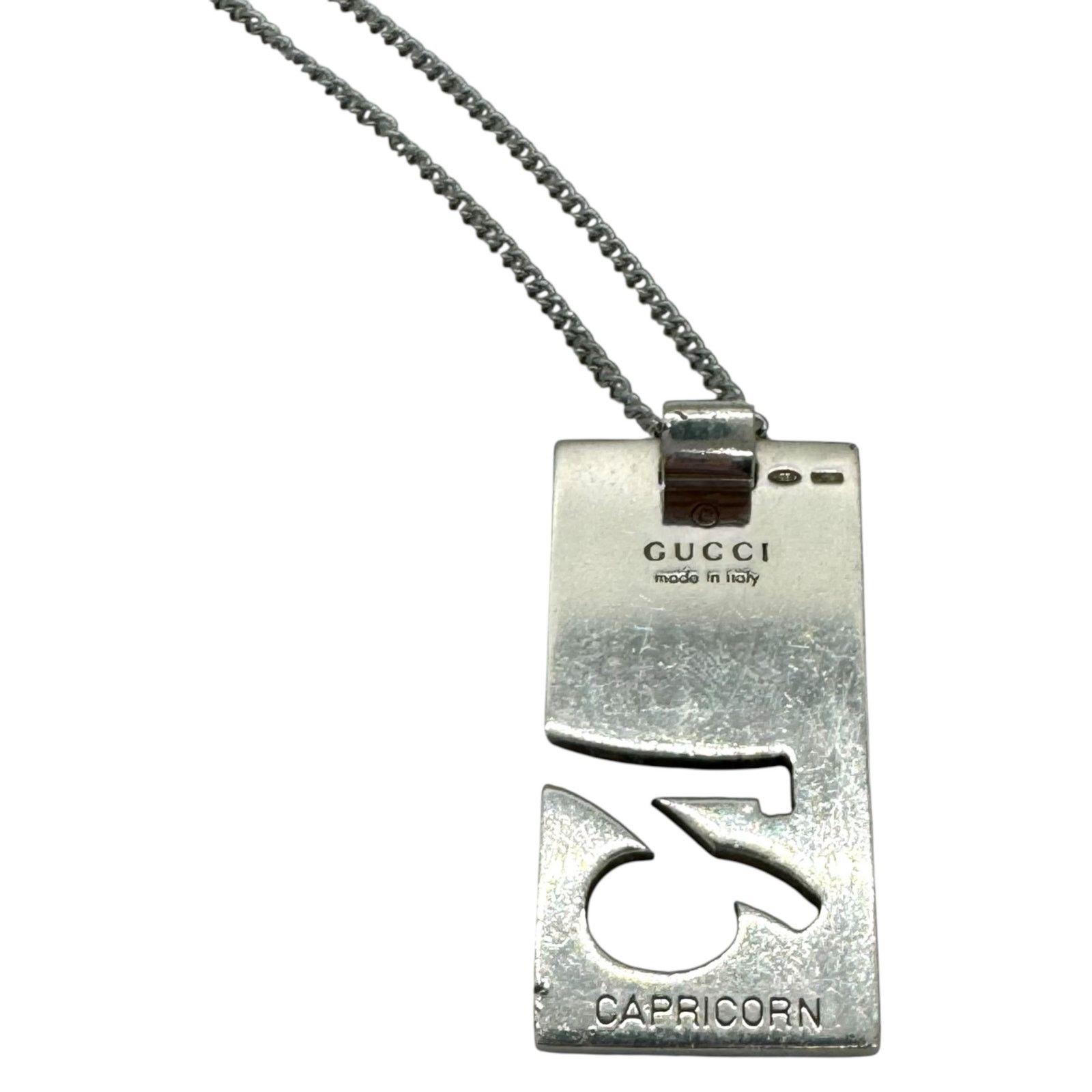 Gucci Gucci Capricorn Sterling Silver Plate Necklace Size ONE SIZE - 3 Thumbnail