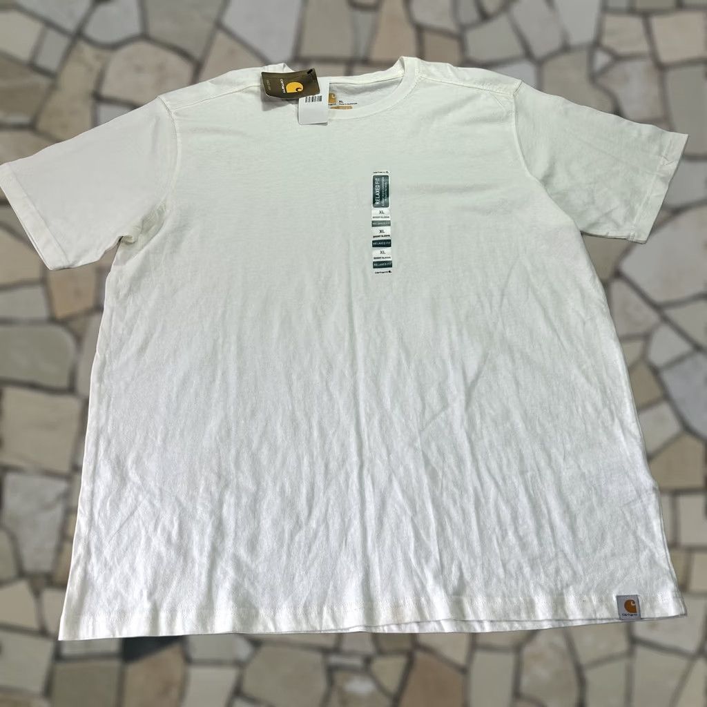 Carhartt Carhartt Shirt Mens XL White Relaxed Fit Tagless Workwear Cotton Tee 101124 Size US XL / EU 56 / 4 - 1 Thumbnail