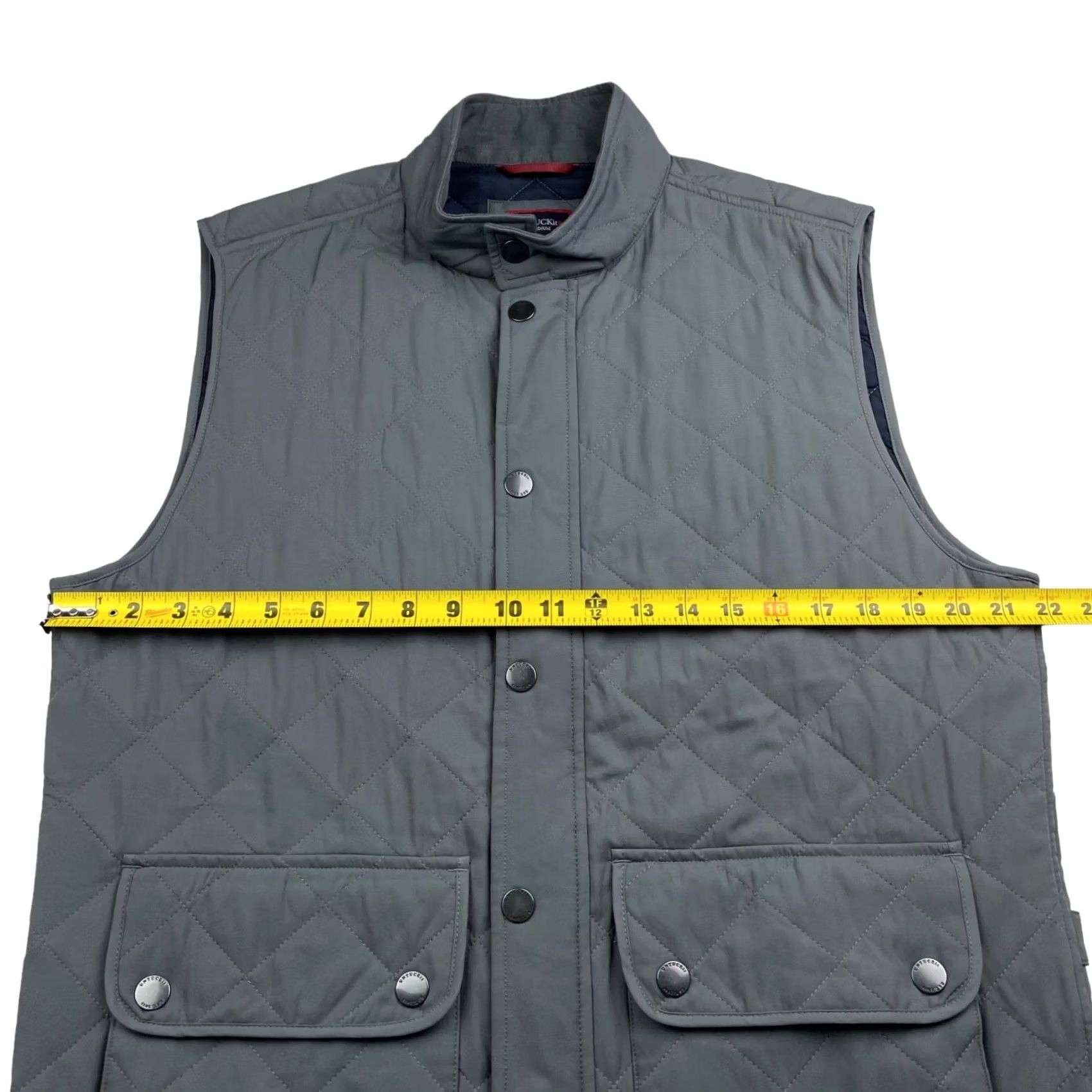 UNTUCKit UNTUCKit Vest Men 100% Nylon Full Zip Quilted Woodcrest Gray M Size US M / EU 48-50 / 2 - 6 Thumbnail