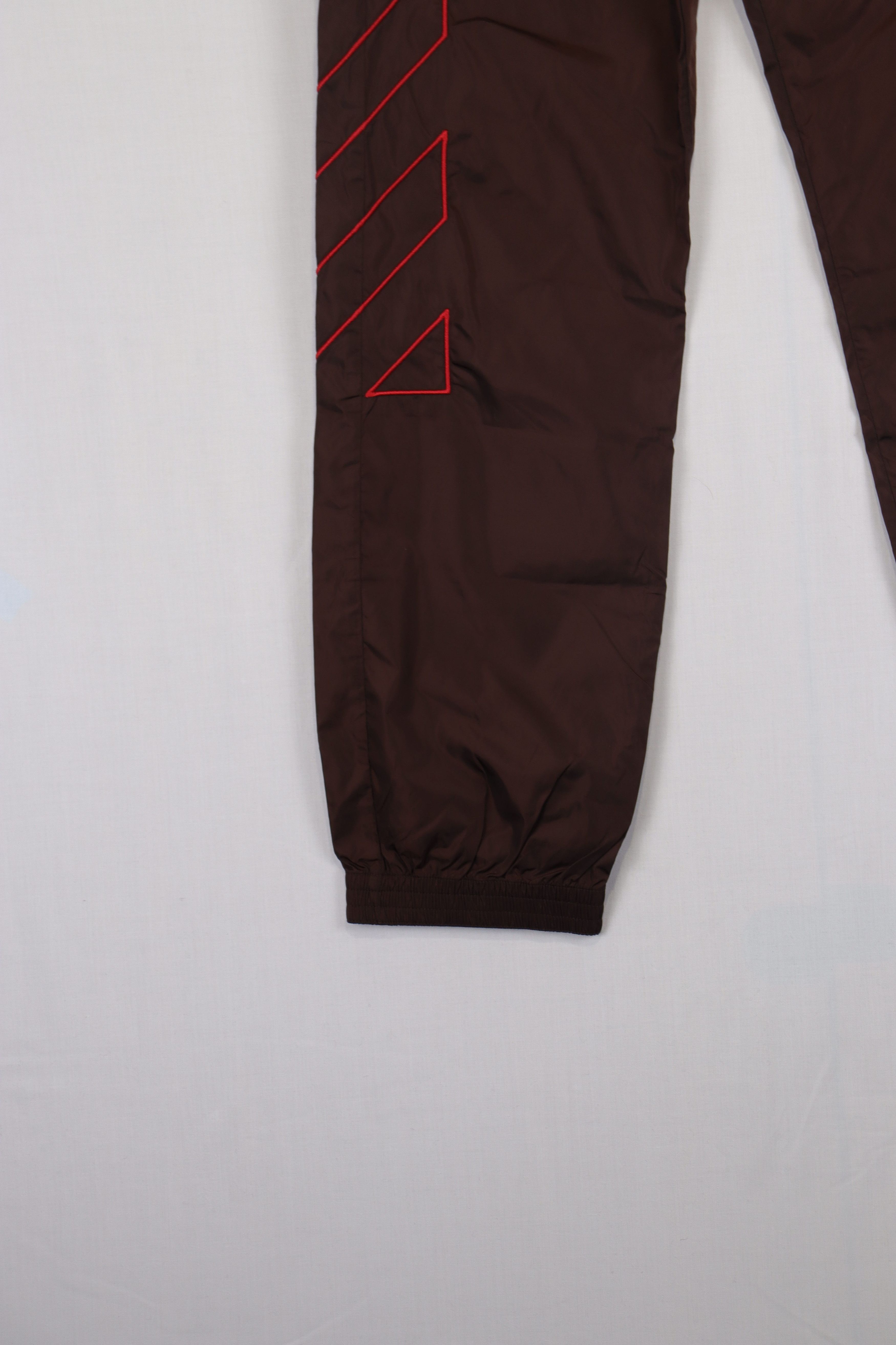 Off-White o1rshd11223 Diagonals Nylon Trackpant in Brown/Red Size US 30 / EU 46 - 4 Thumbnail