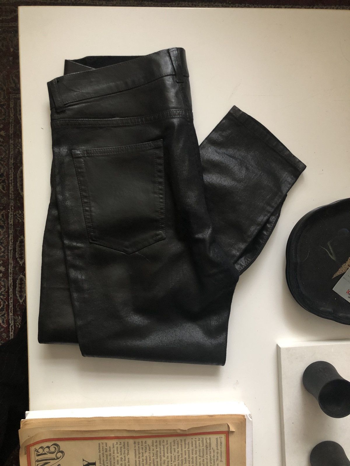 SAINT LAURENT PARIS F/W 2020 heavy wax denim