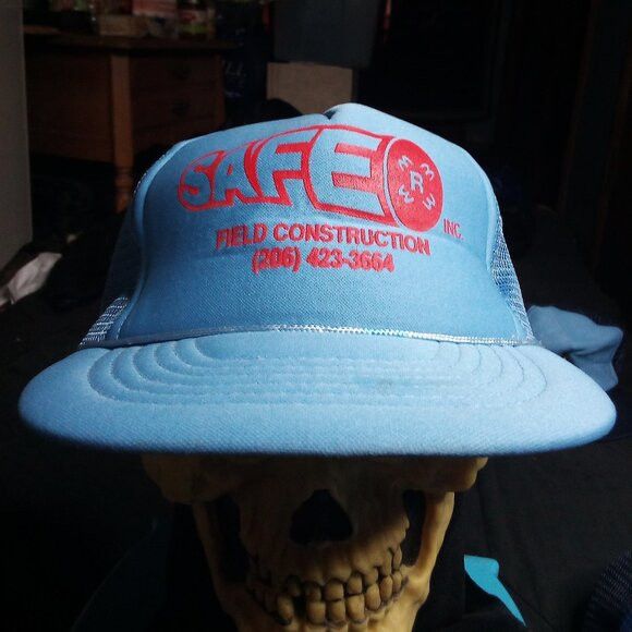 Other Deadstock Vintage Safe Field Construction Snap Trucker Hat Size ONE SIZE - 1 Thumbnail