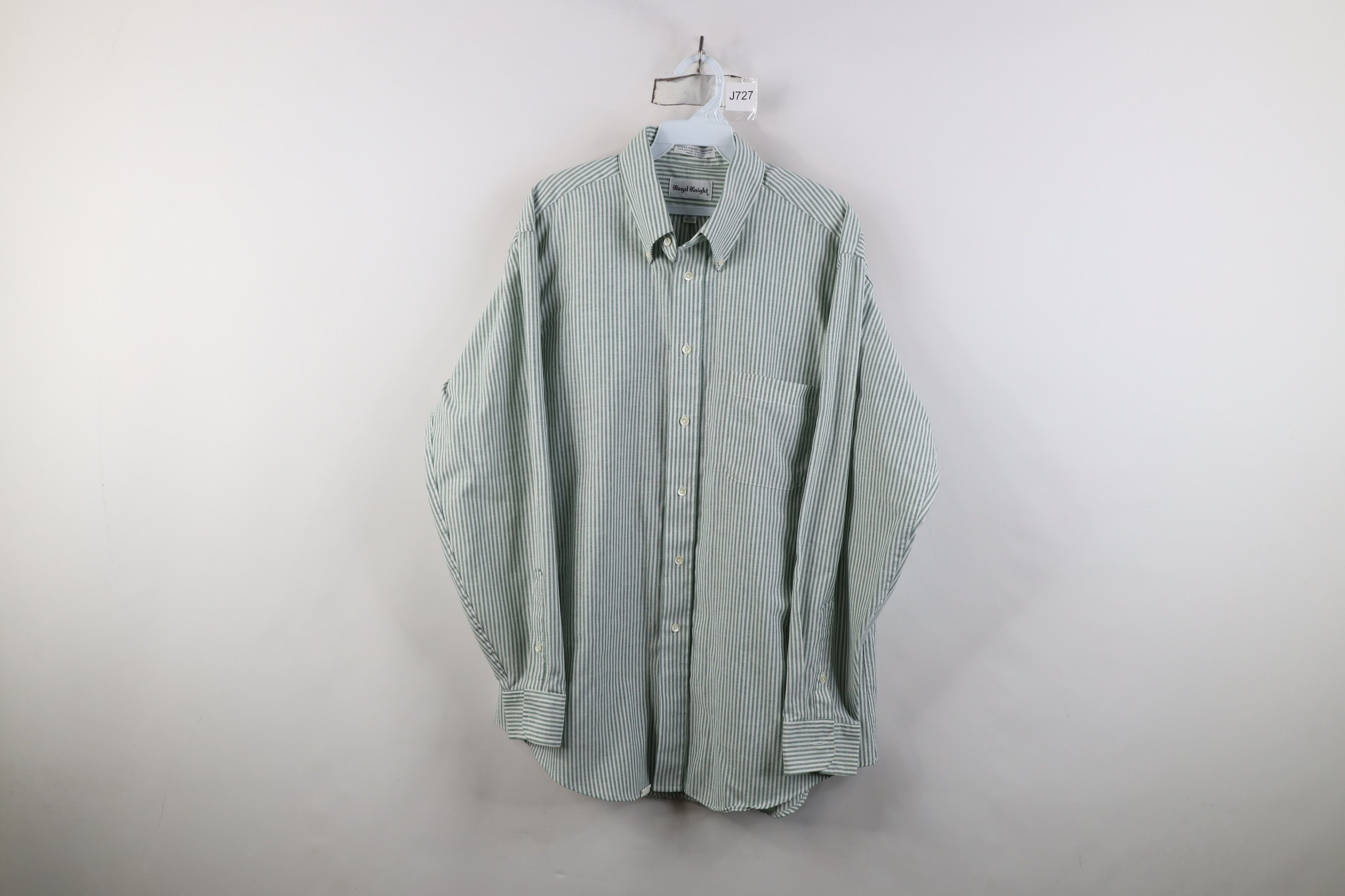 Vintage Vintage 70s Mens Needle Striped Oxford Button Down Shirt USA Size US M / EU 48-50 / 2 - 1 Thumbnail