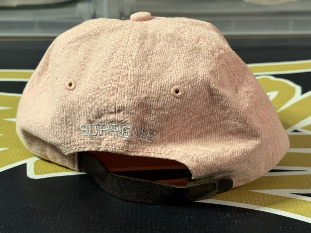 Supreme Supreme Washed Chambray S Logo 6-Panel Pink SS18 Strapback Size ONE SIZE - 3 Thumbnail