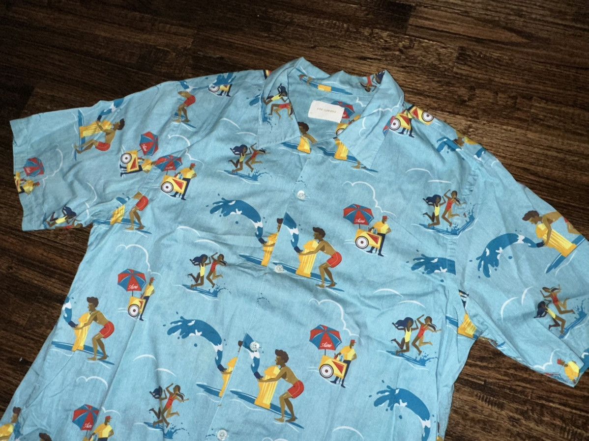 Aime Leon Dore Aime Leon Dore Block Party Button Up Shirt Blue Size Large Size US L / EU 52-54 / 3 - 3 Thumbnail