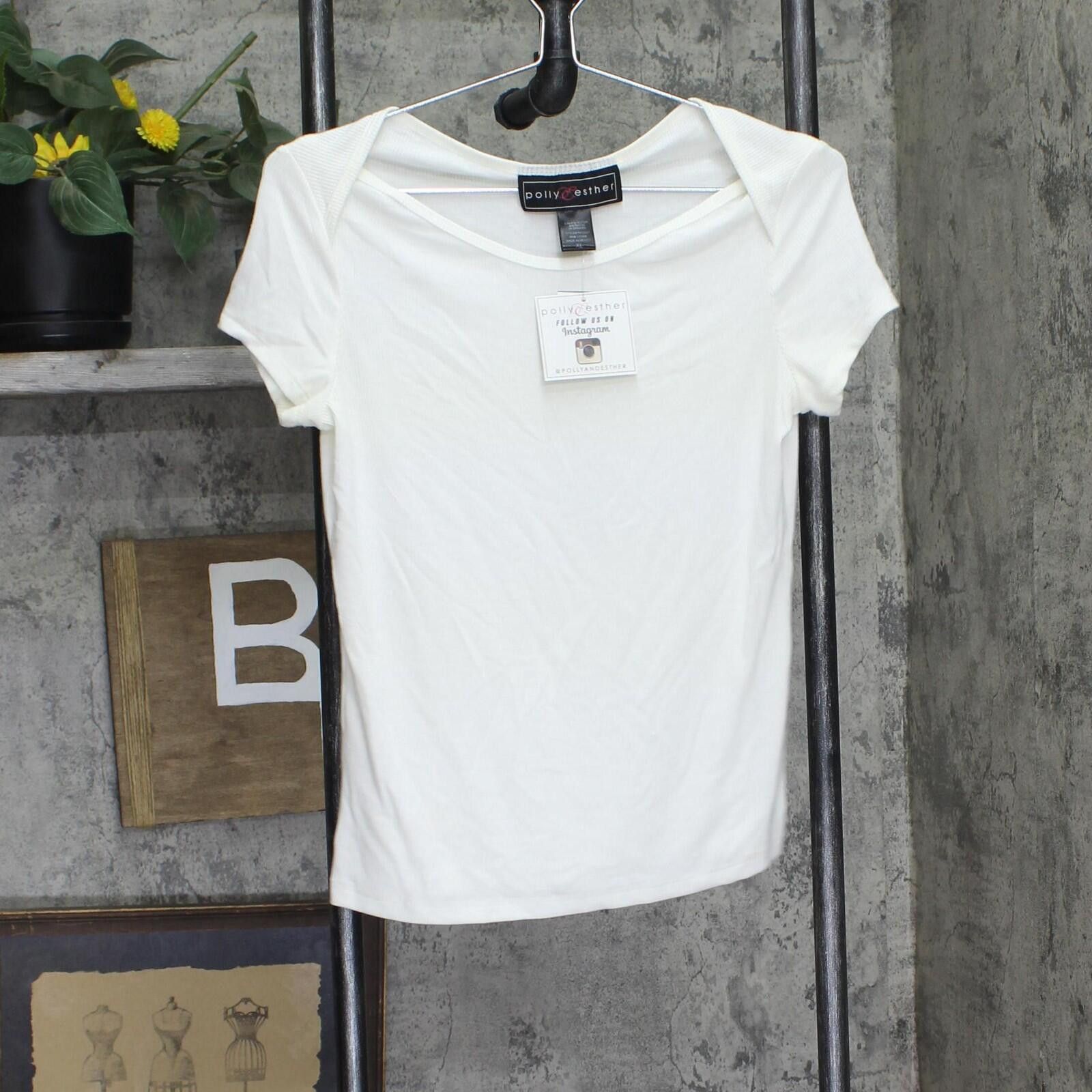 Other Nwt Polly & Esther Solid Scoop-neck Skimmer Top White Xl Size XL / US 12-14 / IT 48-50 - 1 Thumbnail