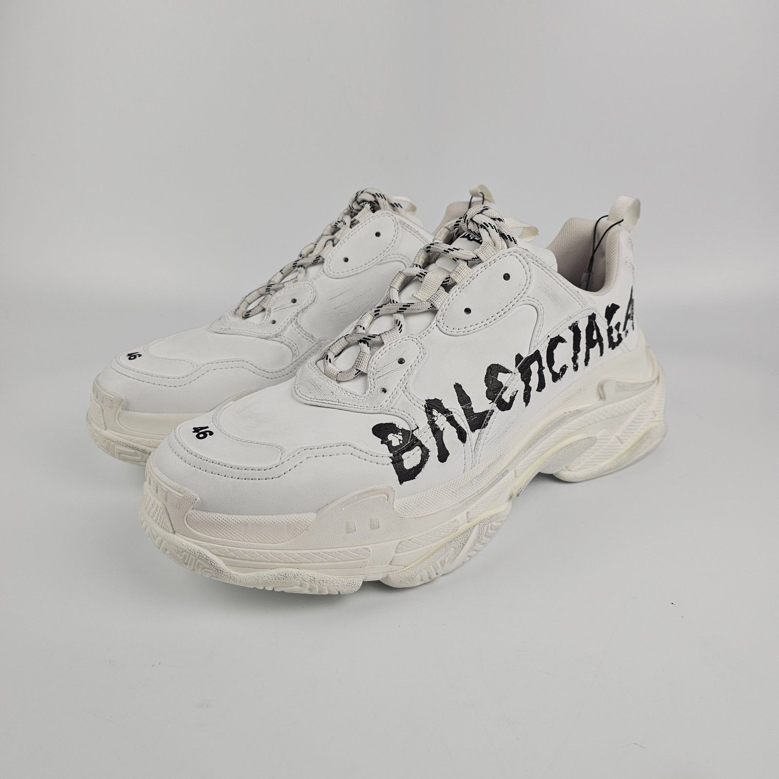 Balenciaga Balenciaga 10XL White/Black Low Top Sneakers New | Grailed