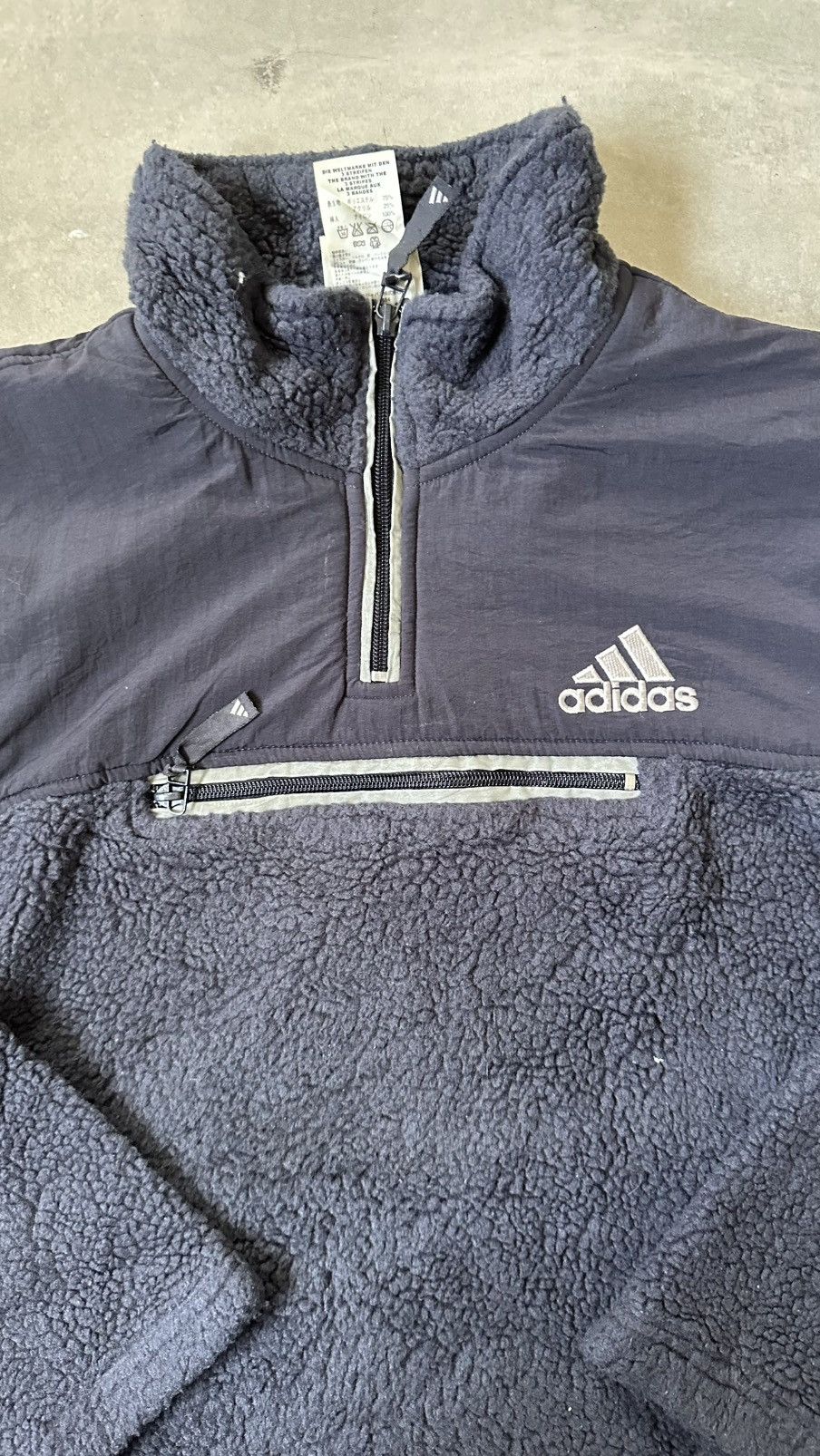 Adidas VINTAGE ADIDAS FLEECE MIDZZIPER OUTERWEAR Size US L / EU 52-54 / 3 - 2 Thumbnail